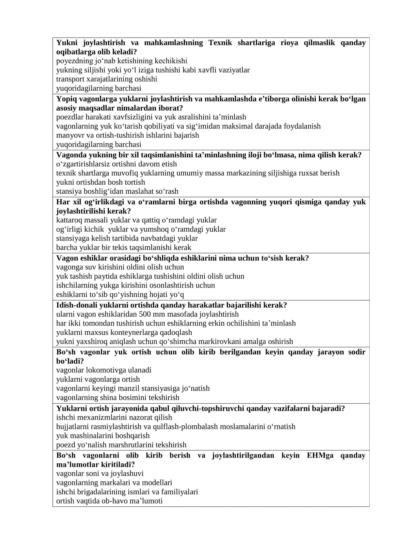 Vagonlarga texnik xizmat ko„rsatish 2
