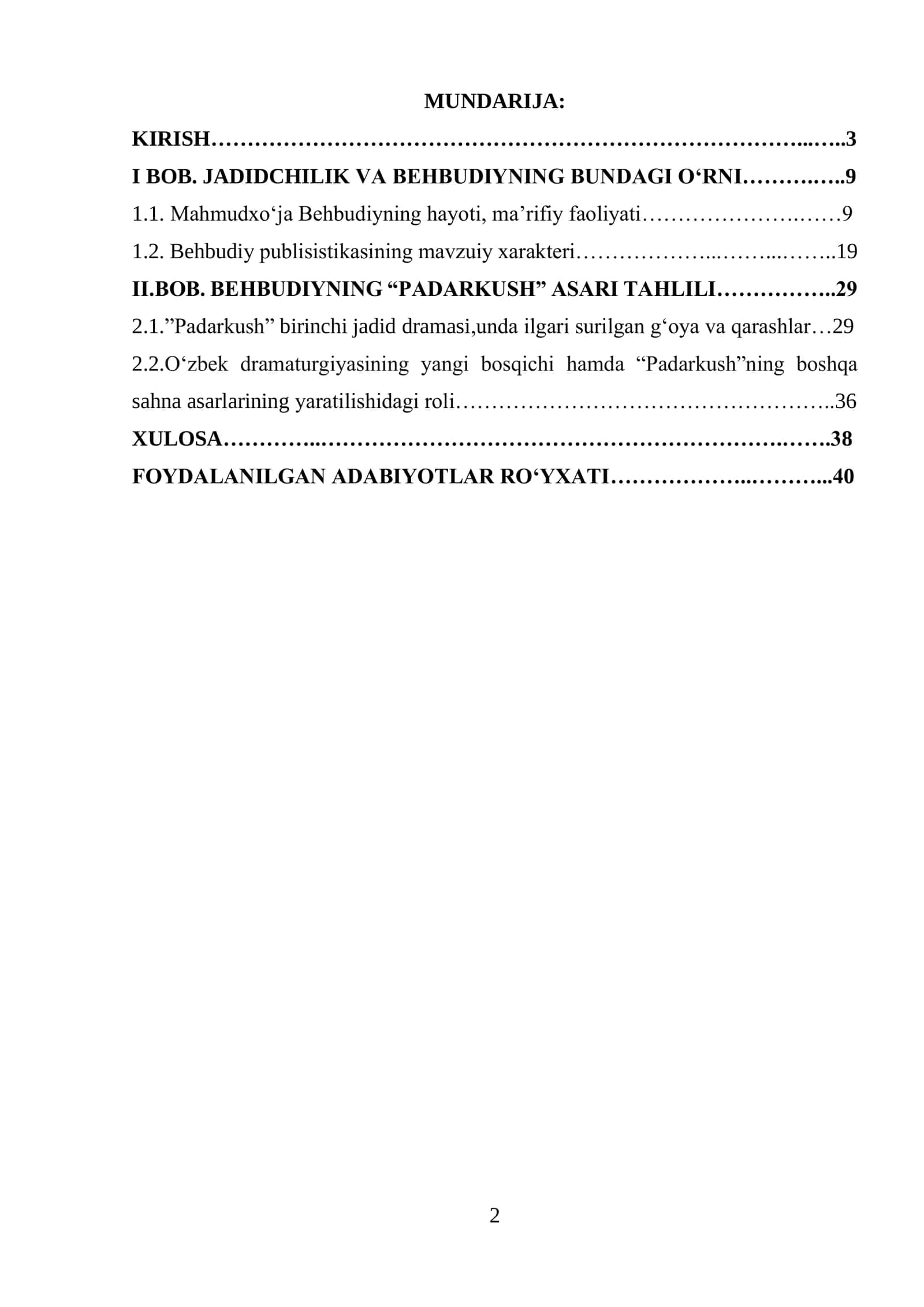 Behbudiyning “Padarkush” dramasi va o‘zbek dramaturgiyasining yangi bosqichi. 2