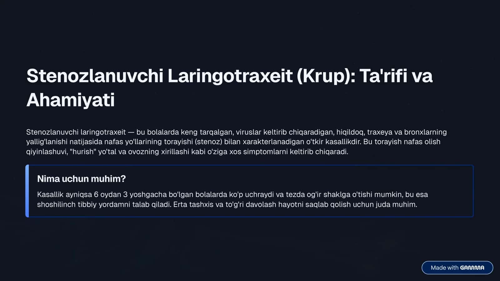 Stenozlanuvchi Laringotraxeit: Keng 2