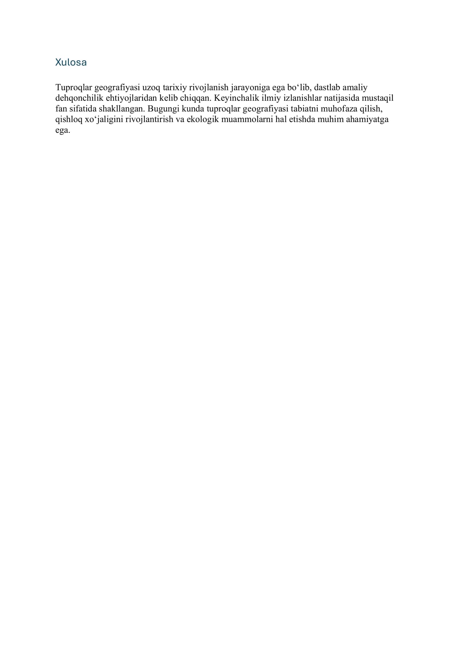 Tuproqlar geografiyasining shakllanish tarixi 2