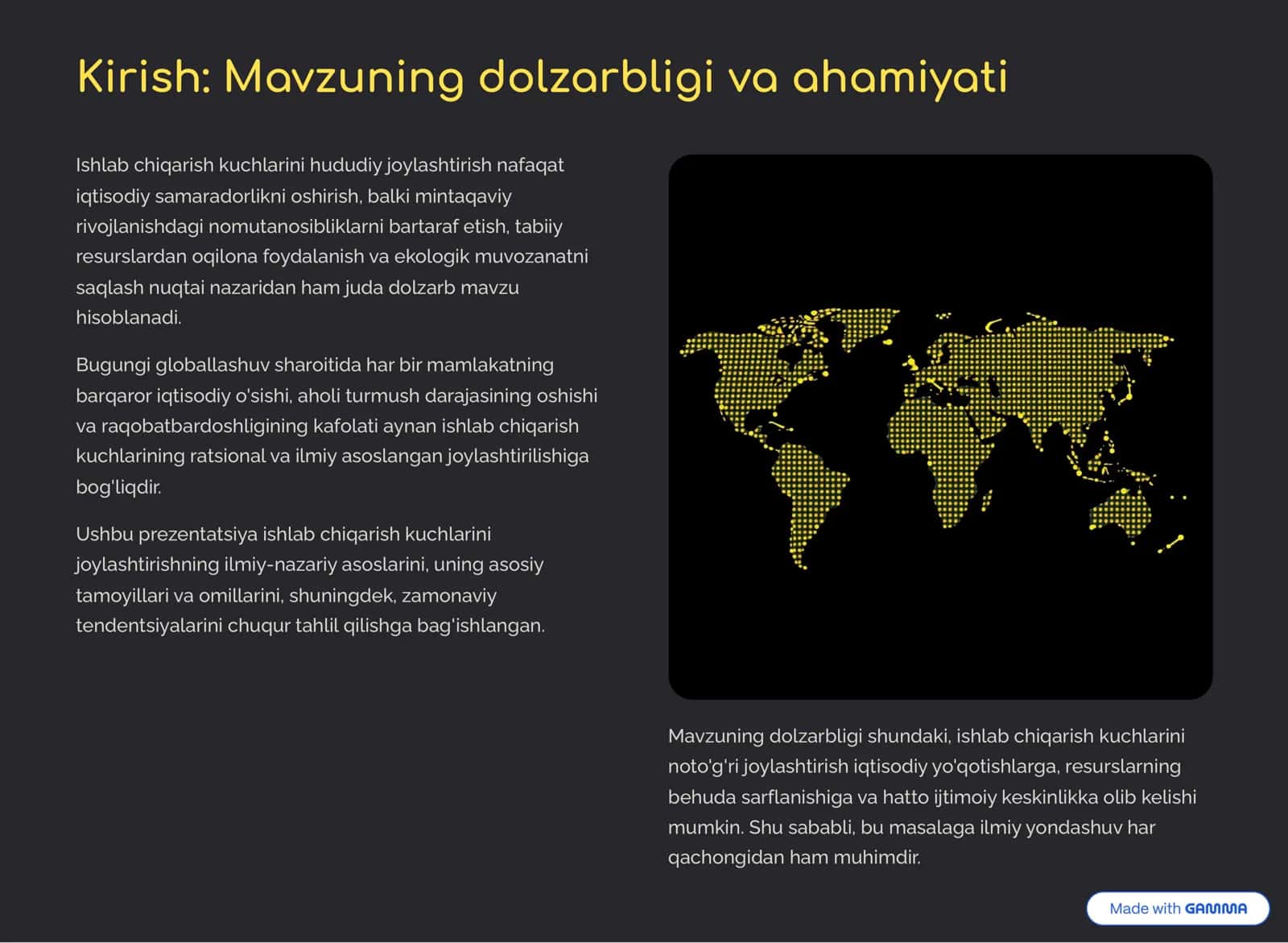 Ishlab chiqarish kuchlarini hududiy joylashtirishning ilmiy-nazariy asoslari 2
