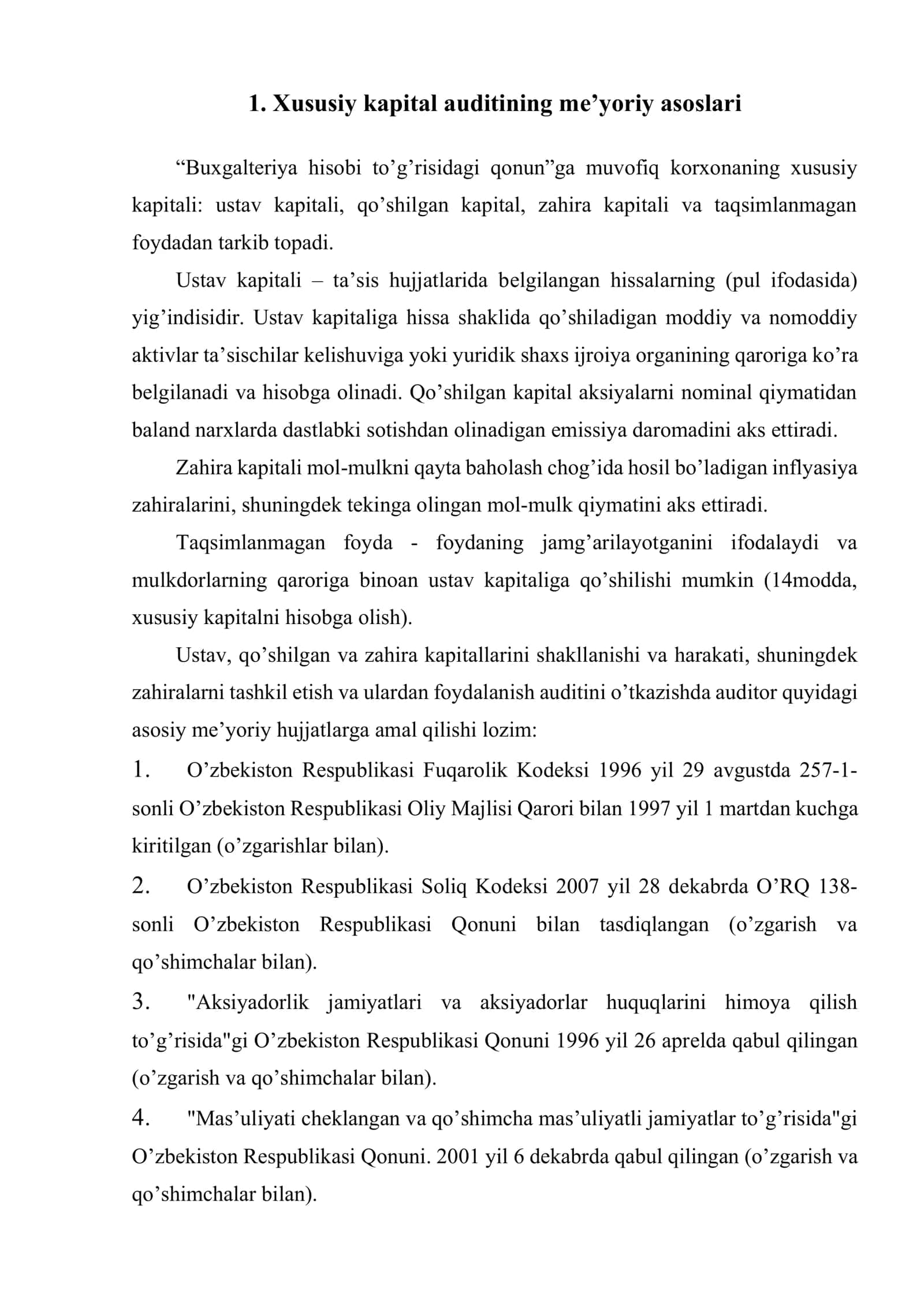 Xo’jalik yurituvchi sub’ektlarning xususiy kapitali 2