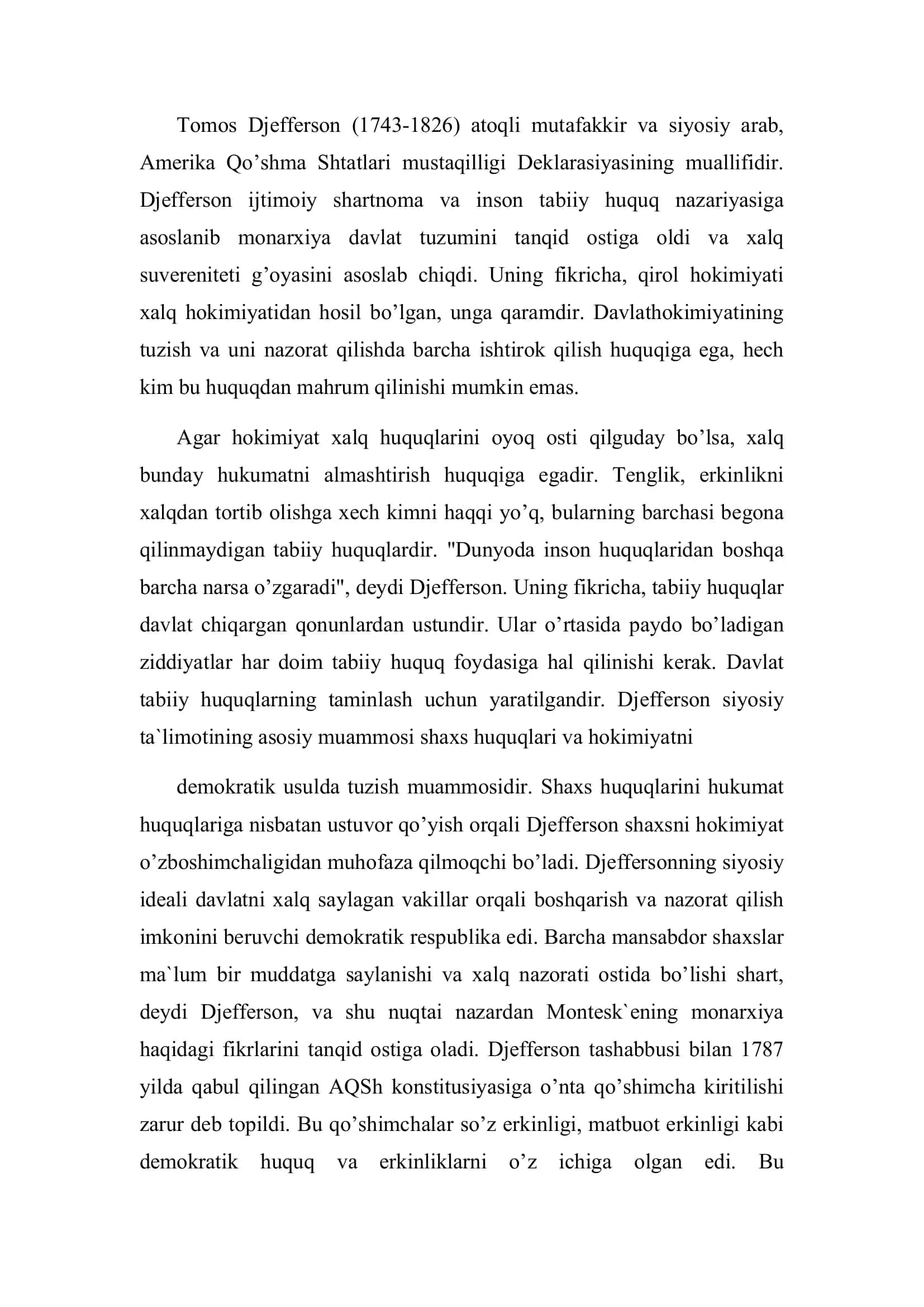 AQSH SIYOSIY VA HUQUQIY TA`LIMOTLARI 2