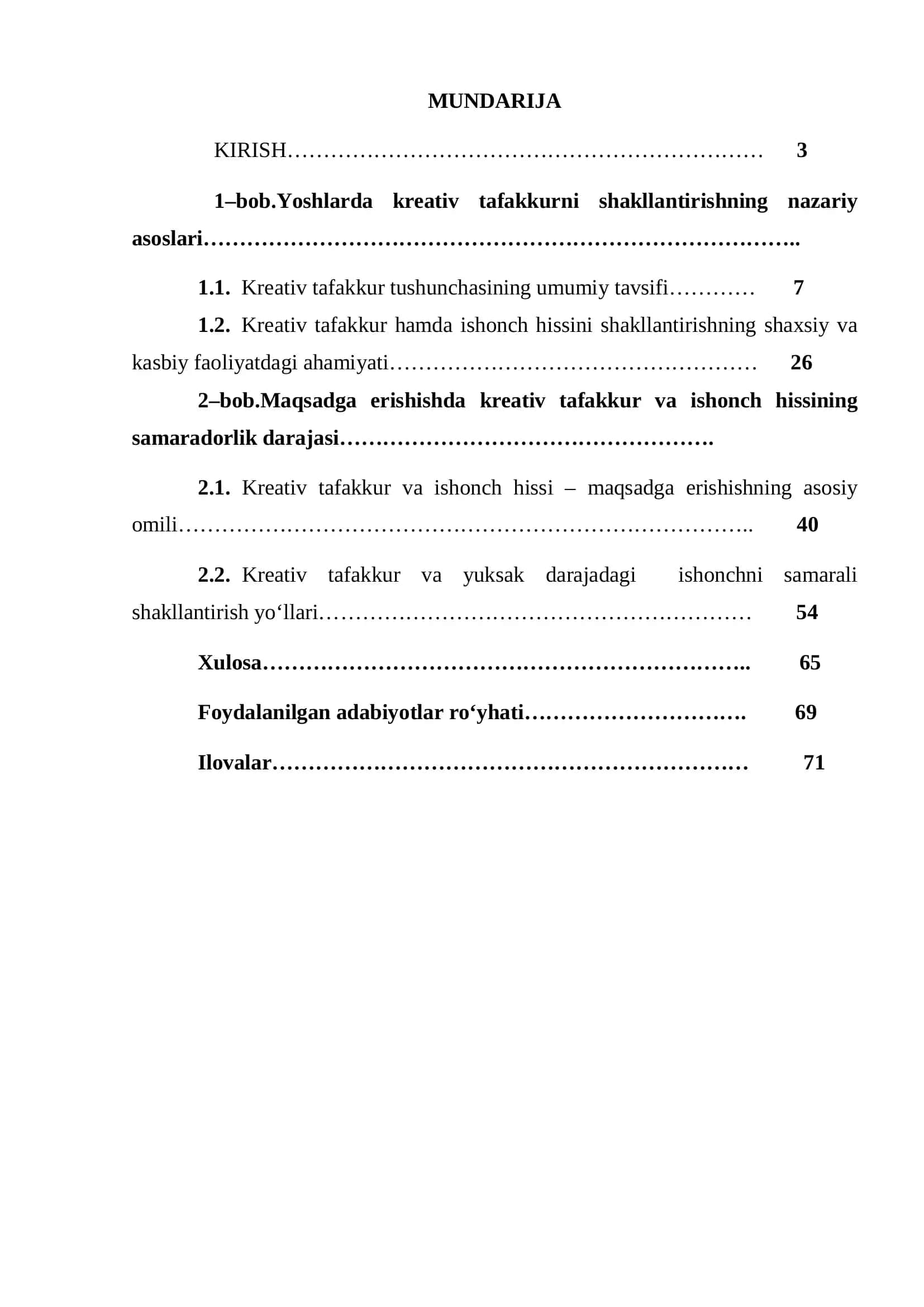 YOSHLARDA KREATIV TAFAKKUR VA MAQSADGA ERISHISHGA NISBATAN ISHONCH HISSINI SHAKLLANTIRISHNING SAMARADORLIGI 2