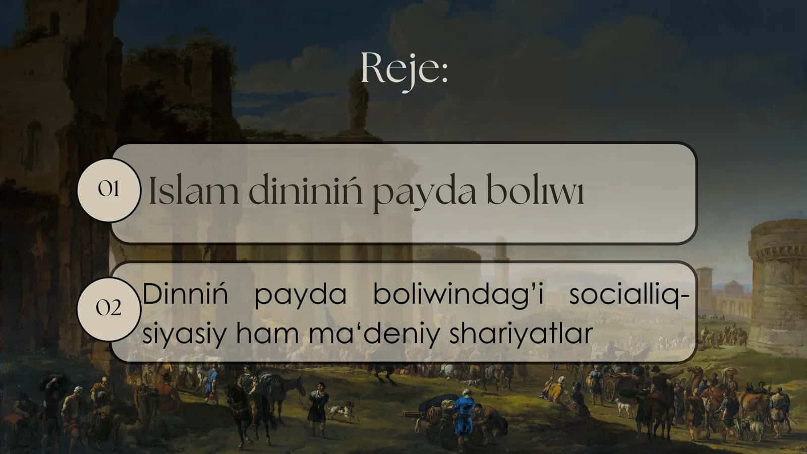 Islam dininin payda boliwindag’i socialliq-siyasiy ham ma‘deniy shariyatlar 2