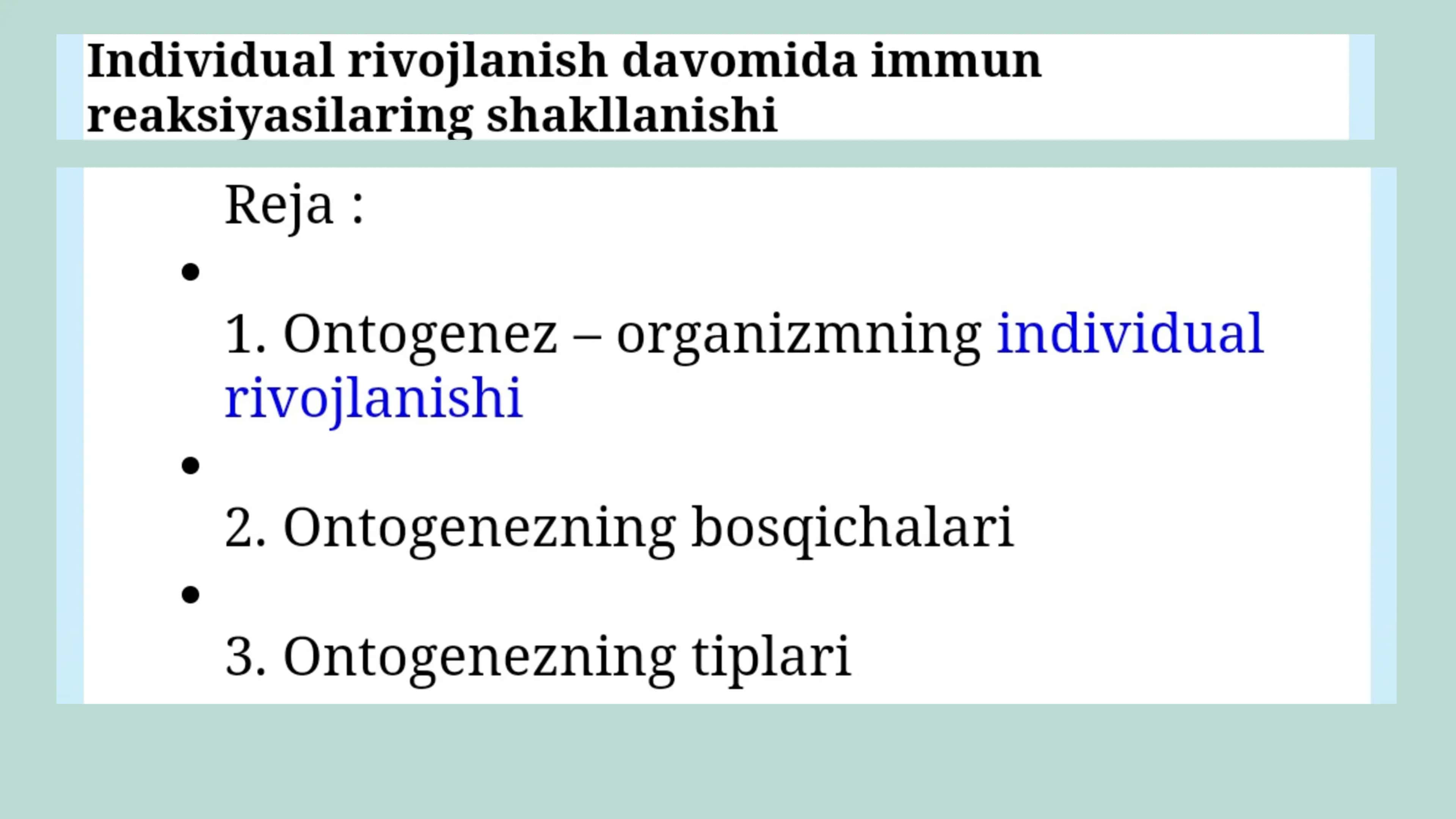 Yosh fiziologiyasi va gigiyenasi 2