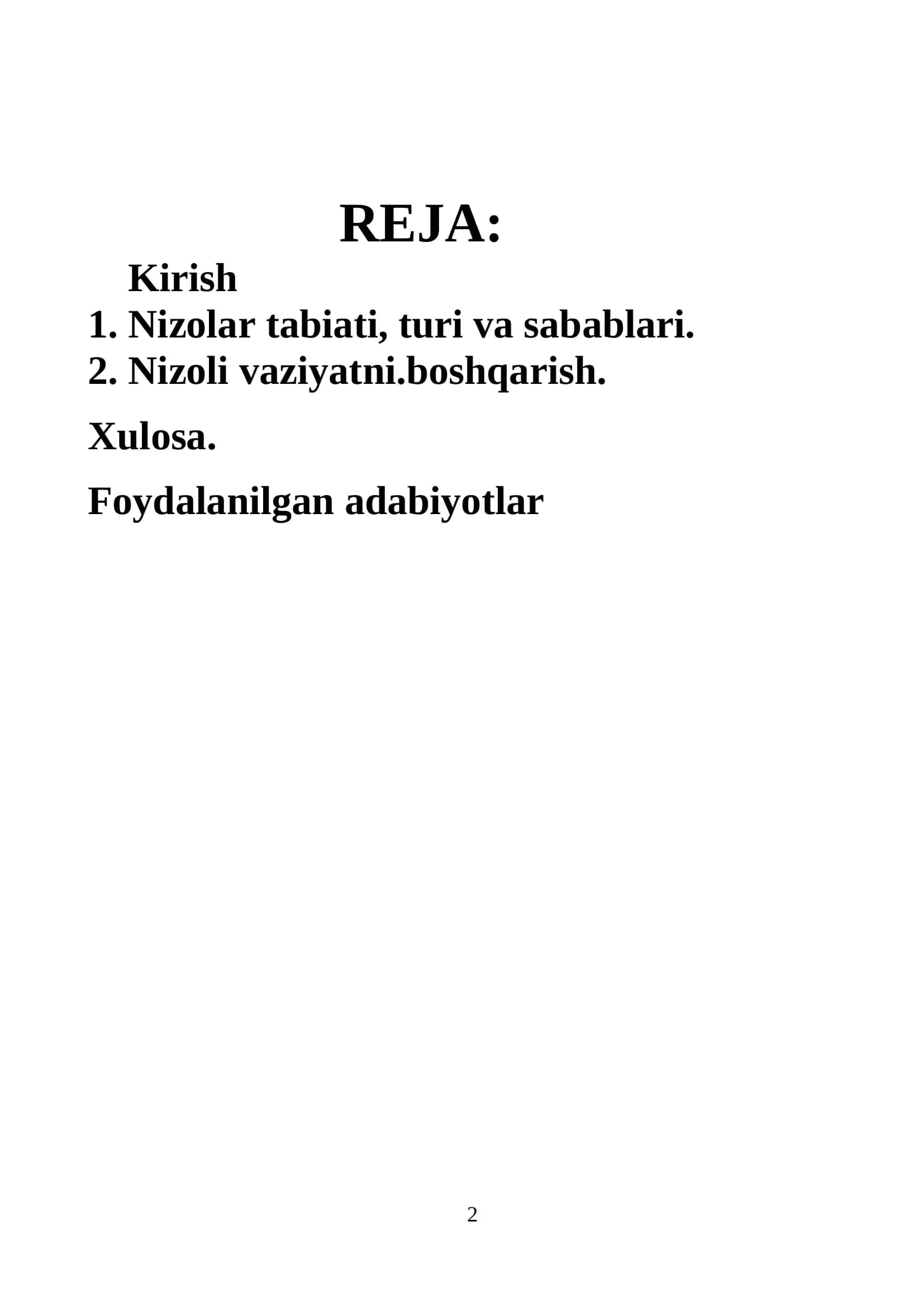 Nizolar tabiati, turi va sabablari 2