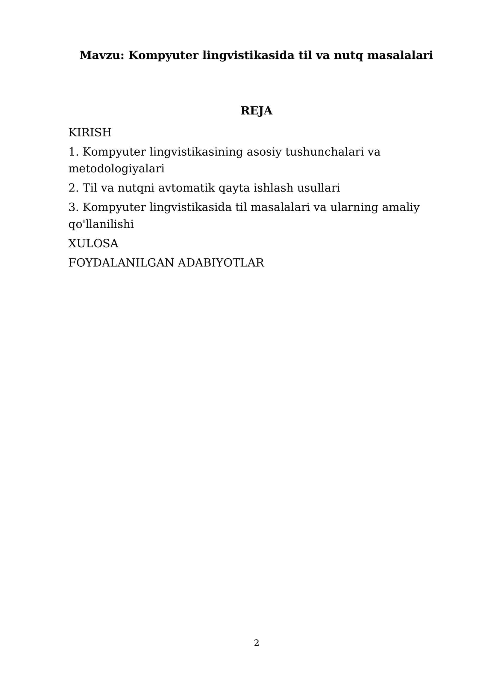 Kompyuter lingvistikasida til va nutq masalalari 2