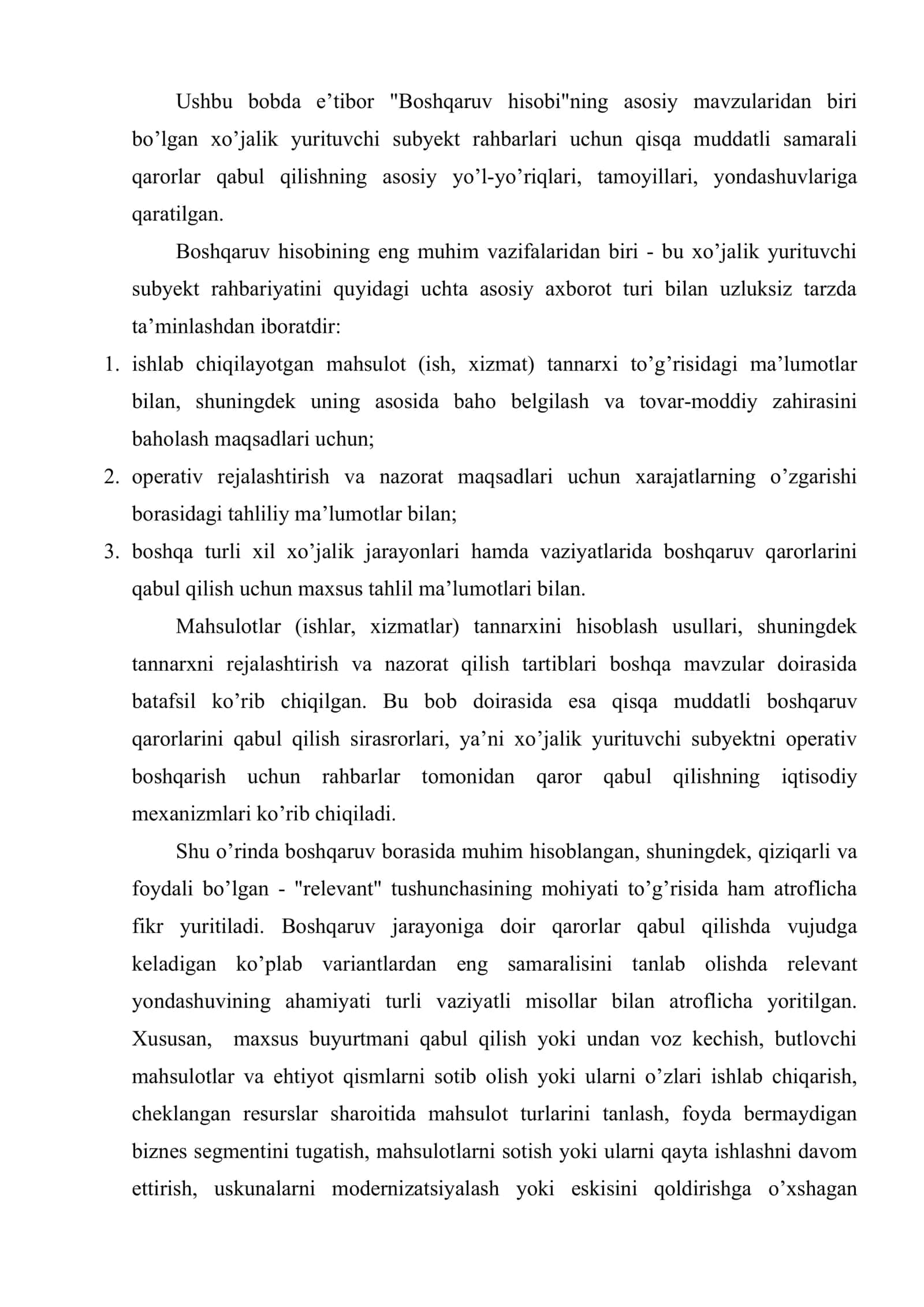 Boshqaruv qarorlarini qabul qilish 2