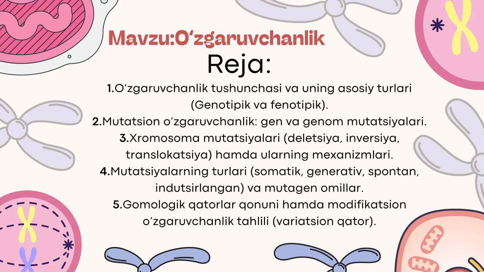 Oʻzgaruvchanlik 2