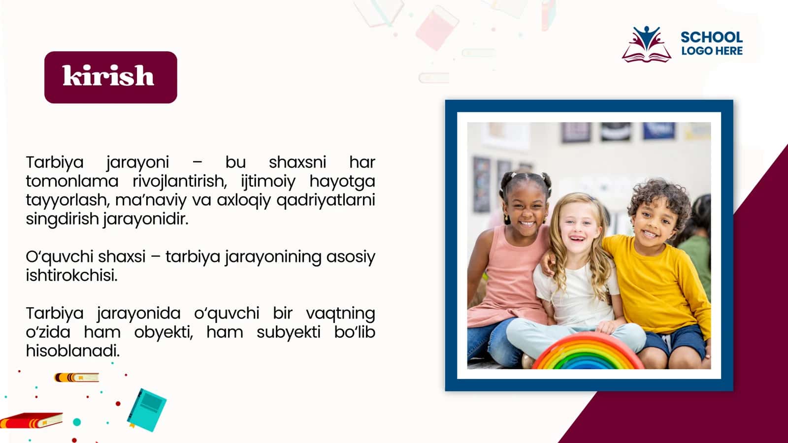 Oʻquvchi shaxsi tarbiyasi 2