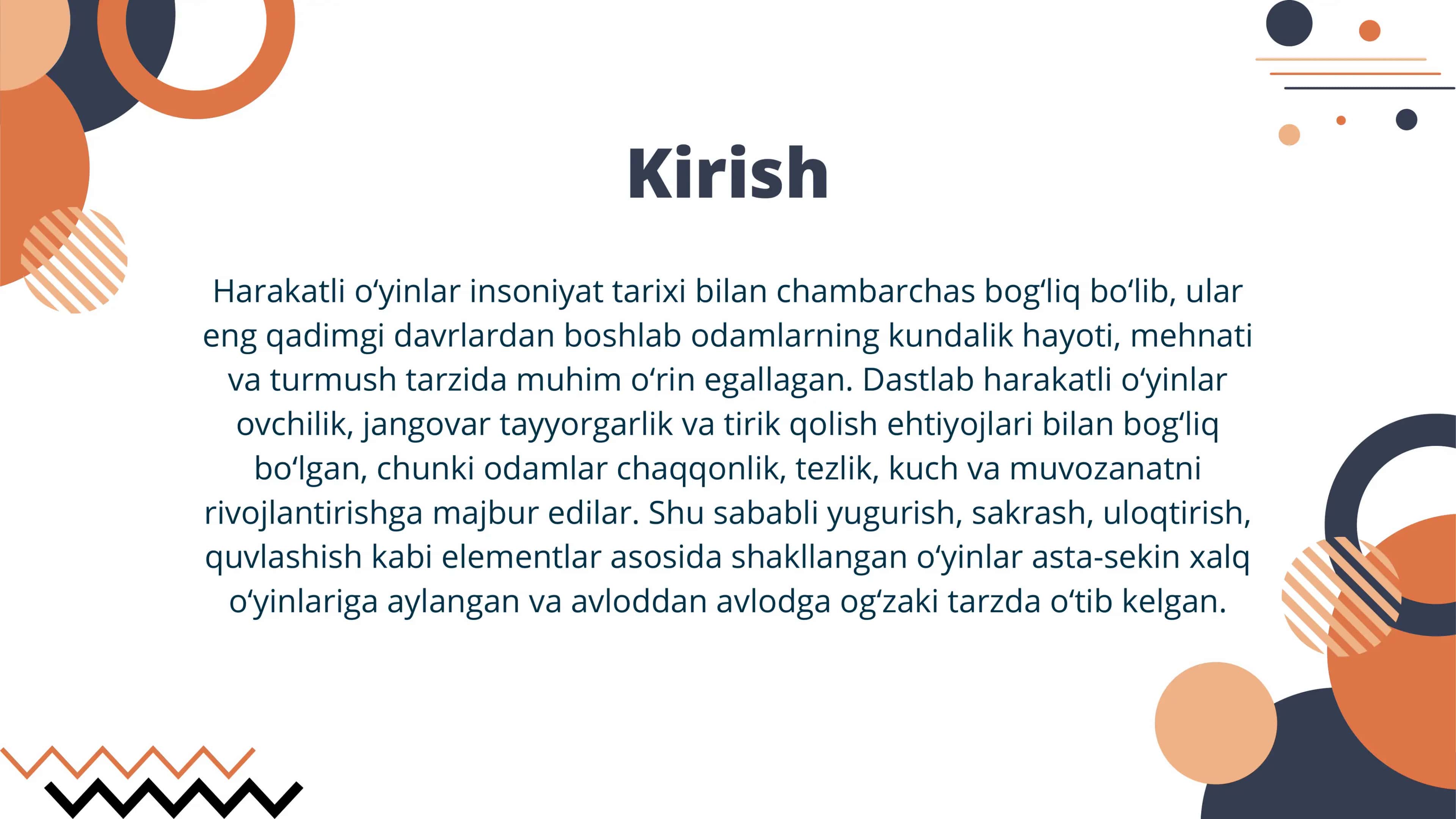 Harakatli o'yinlar tarihi va turkumlari 2