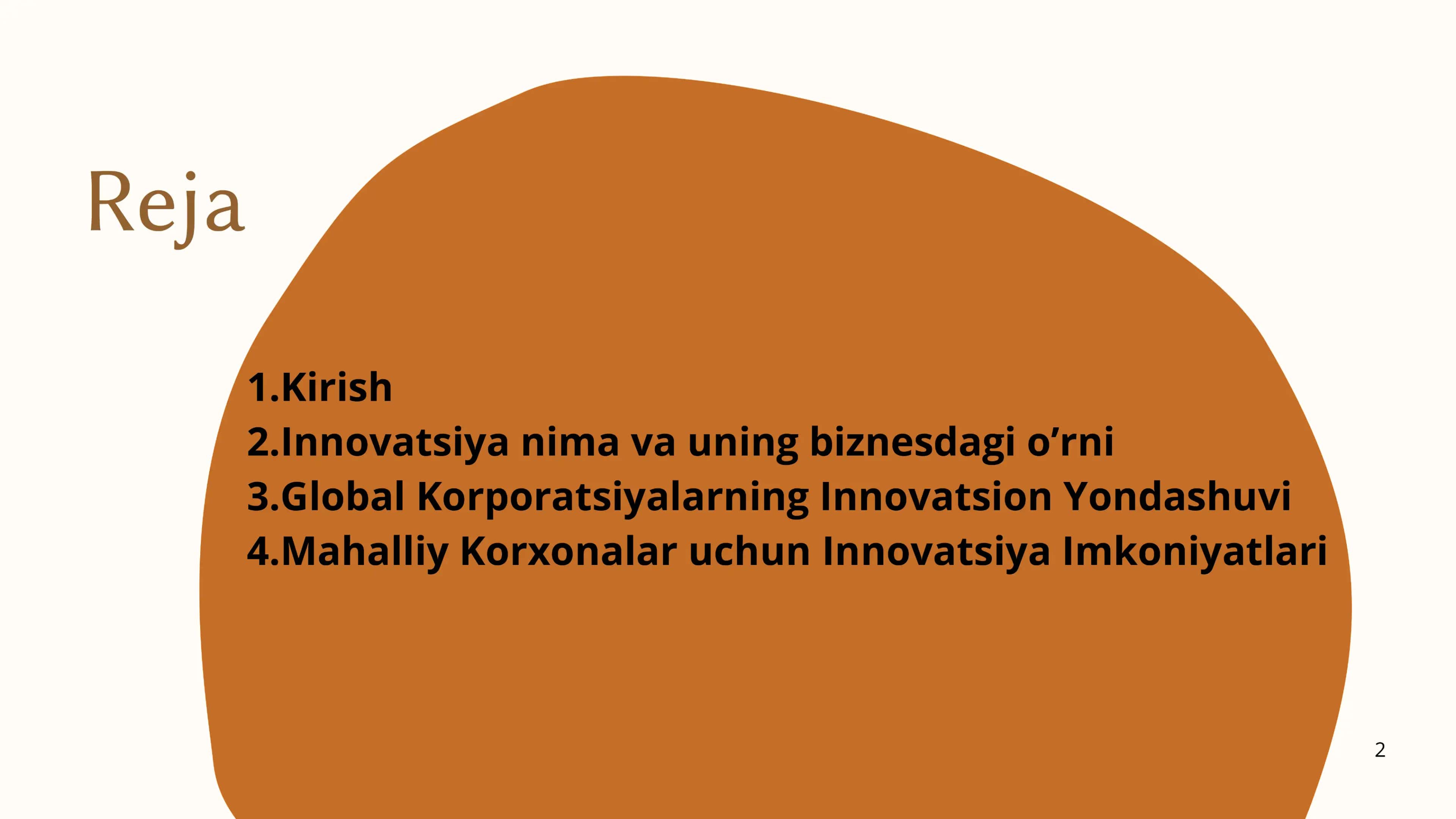 Global korxonalar yoki mahaliy korxonalarga innovatsiyalar kiritish 2