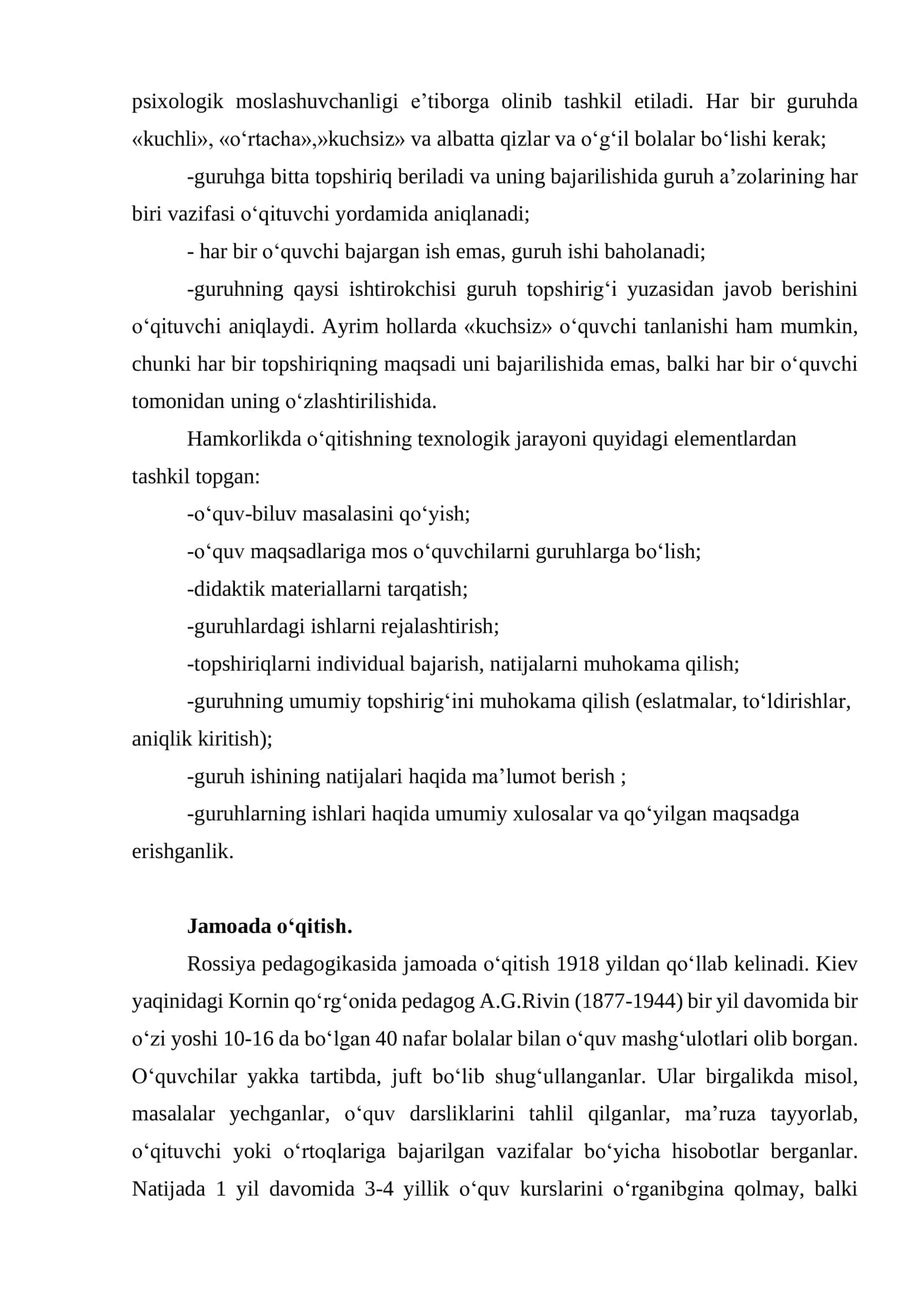 INFORMATIKA FANINI HAMKORLIKDA, JAMOALI VA MUAMMOLI O‘QITISH USULLARI 2