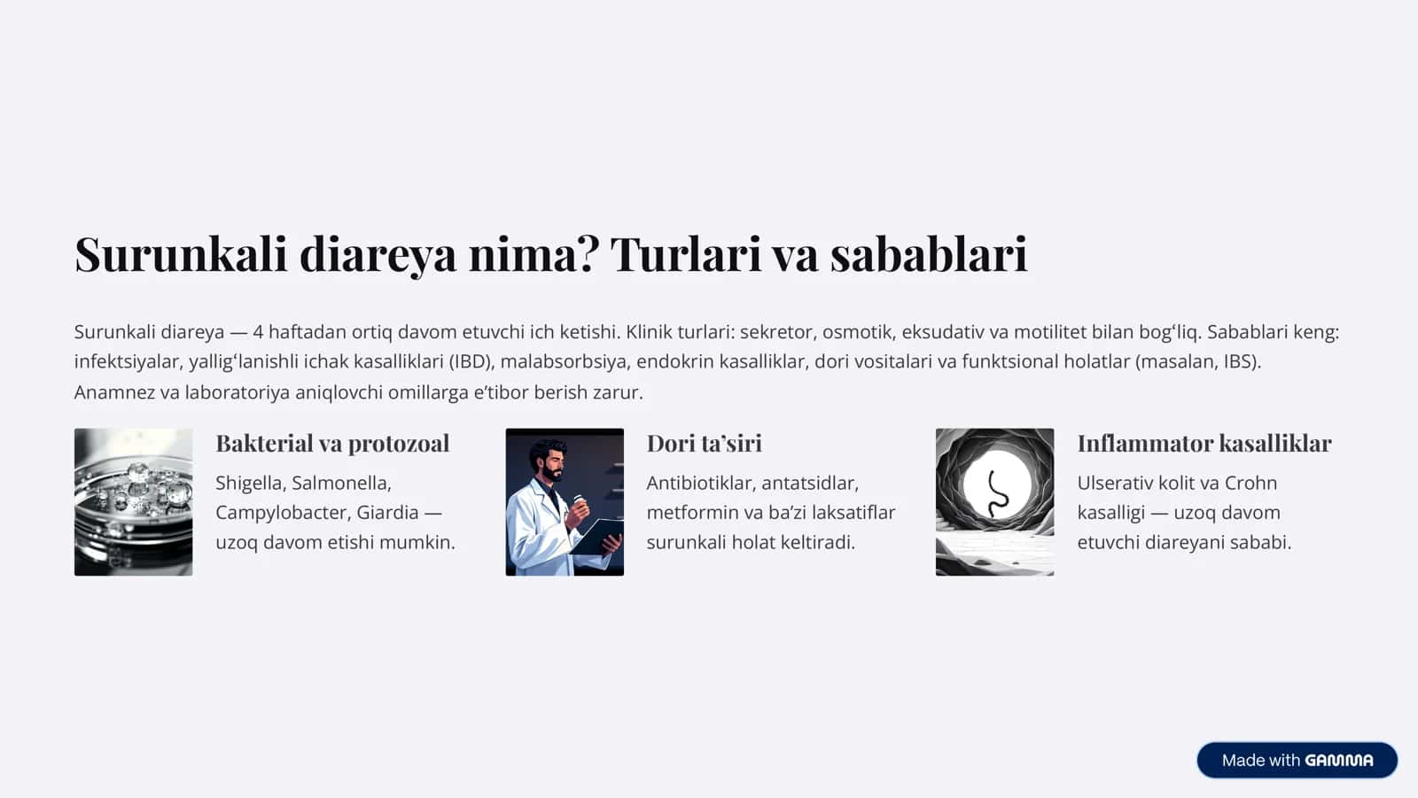 Surunkali diareya va surunkali enterokolit 2