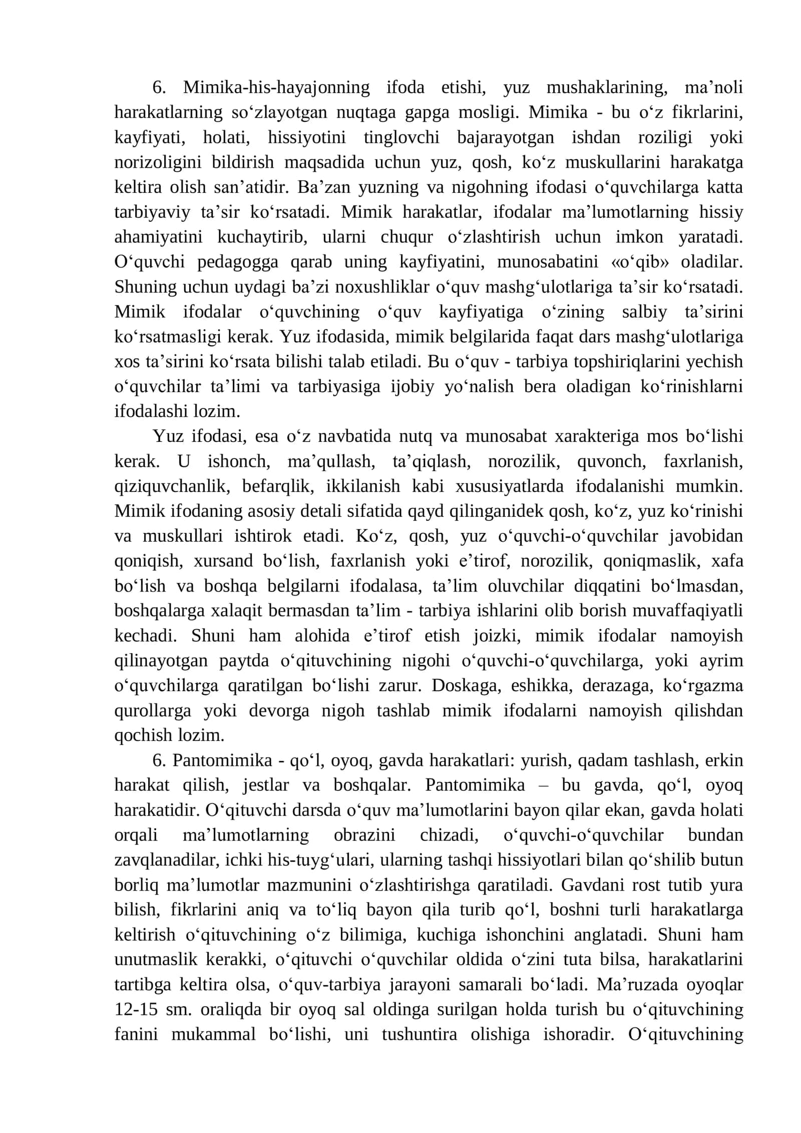 Verbal va noverbal imidj. Pedagogik ta'sir 2