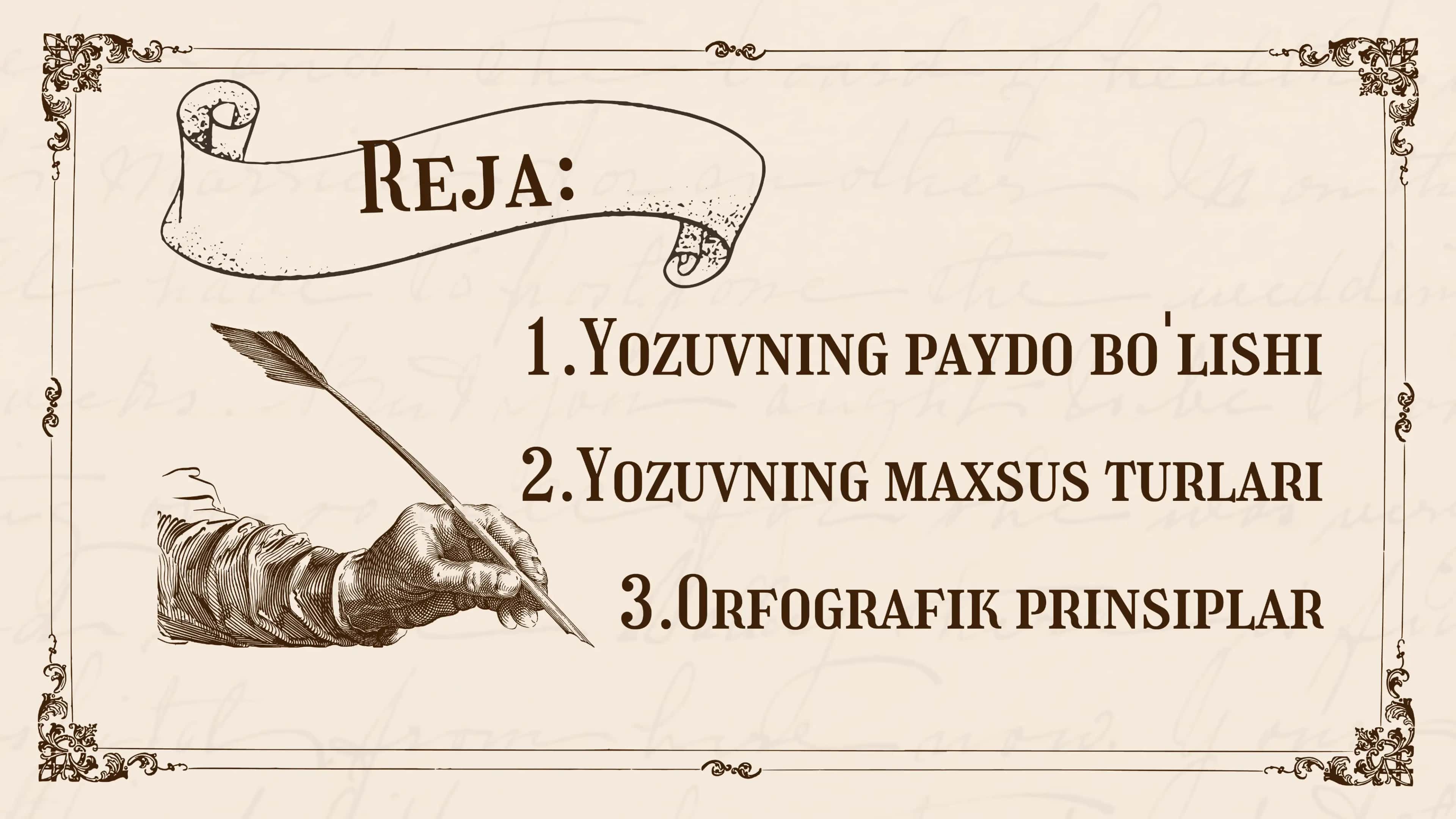 Yozuvning maxsus turlari va Orfografiya prinsiplari 2