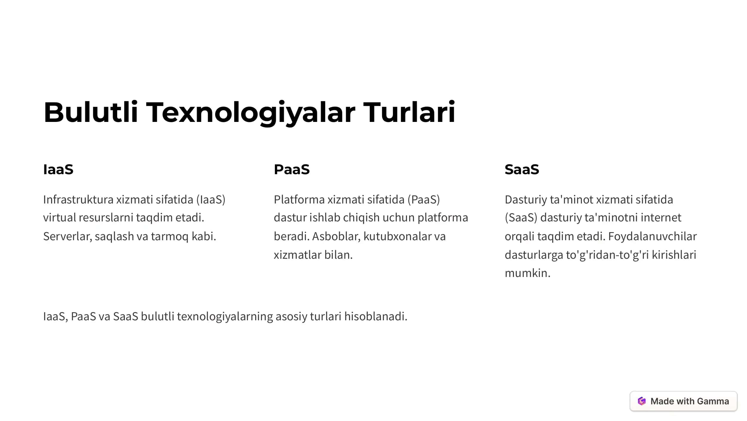 Bulutli texnologiyalar 2