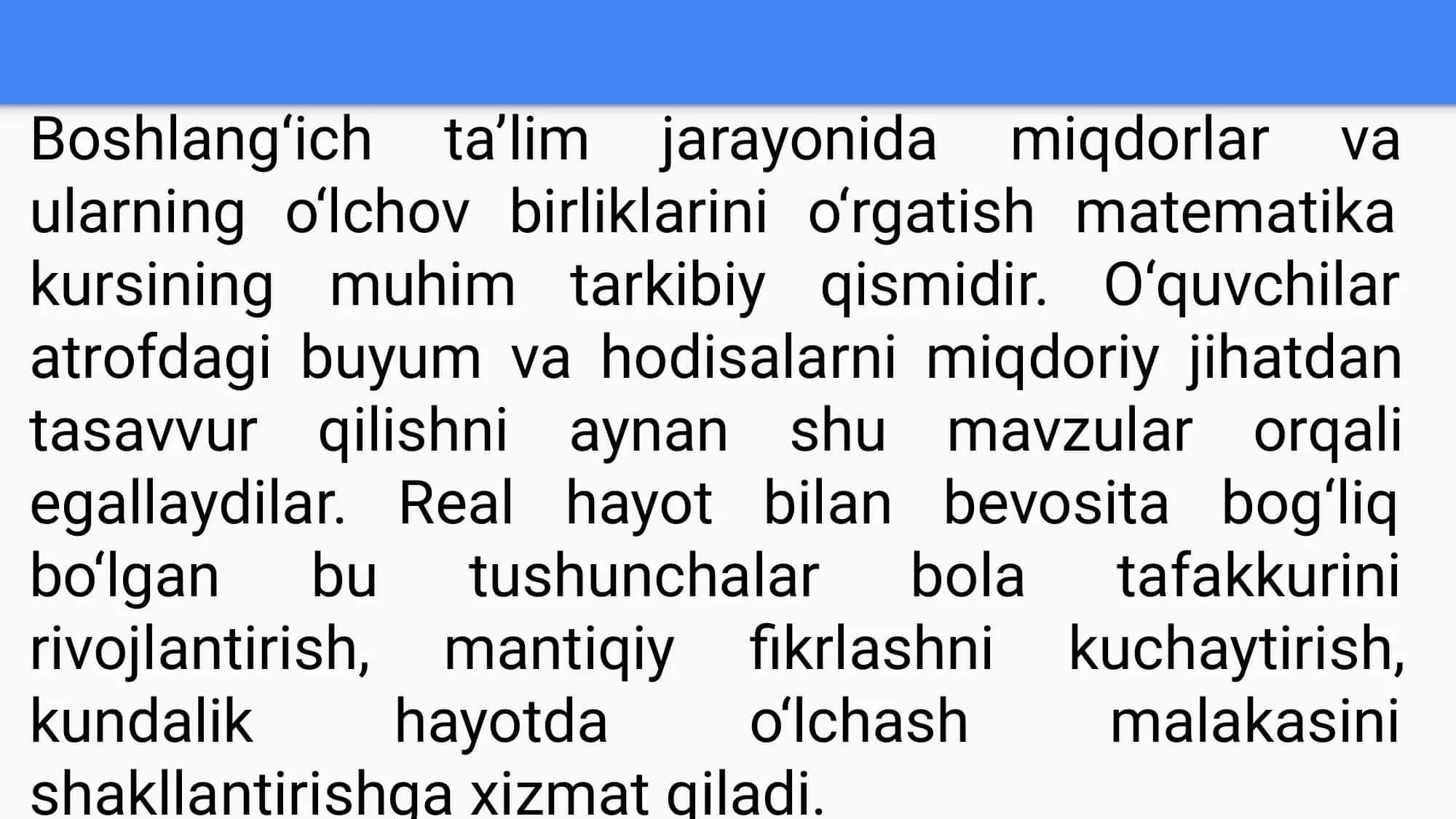 Ma’ruza. Boshlang'ich sinflarda asosiy miqdorlar va ularni o'lchov birliklarini o'rgatish metodikasi 2