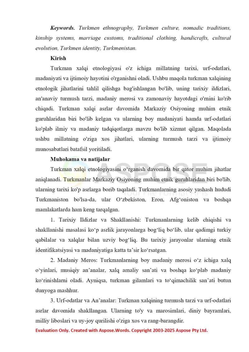 TURKMAN XALQI ETNALOGIYASI 2