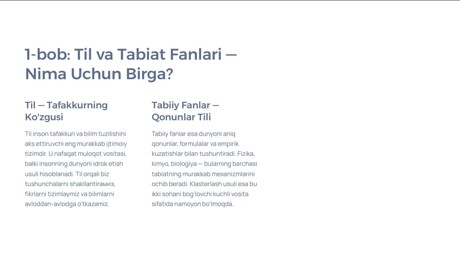 Tilshunoslik va Tabiiy Fanlar Munosabatlari Klaster Yordamida Yangi Qarash 2