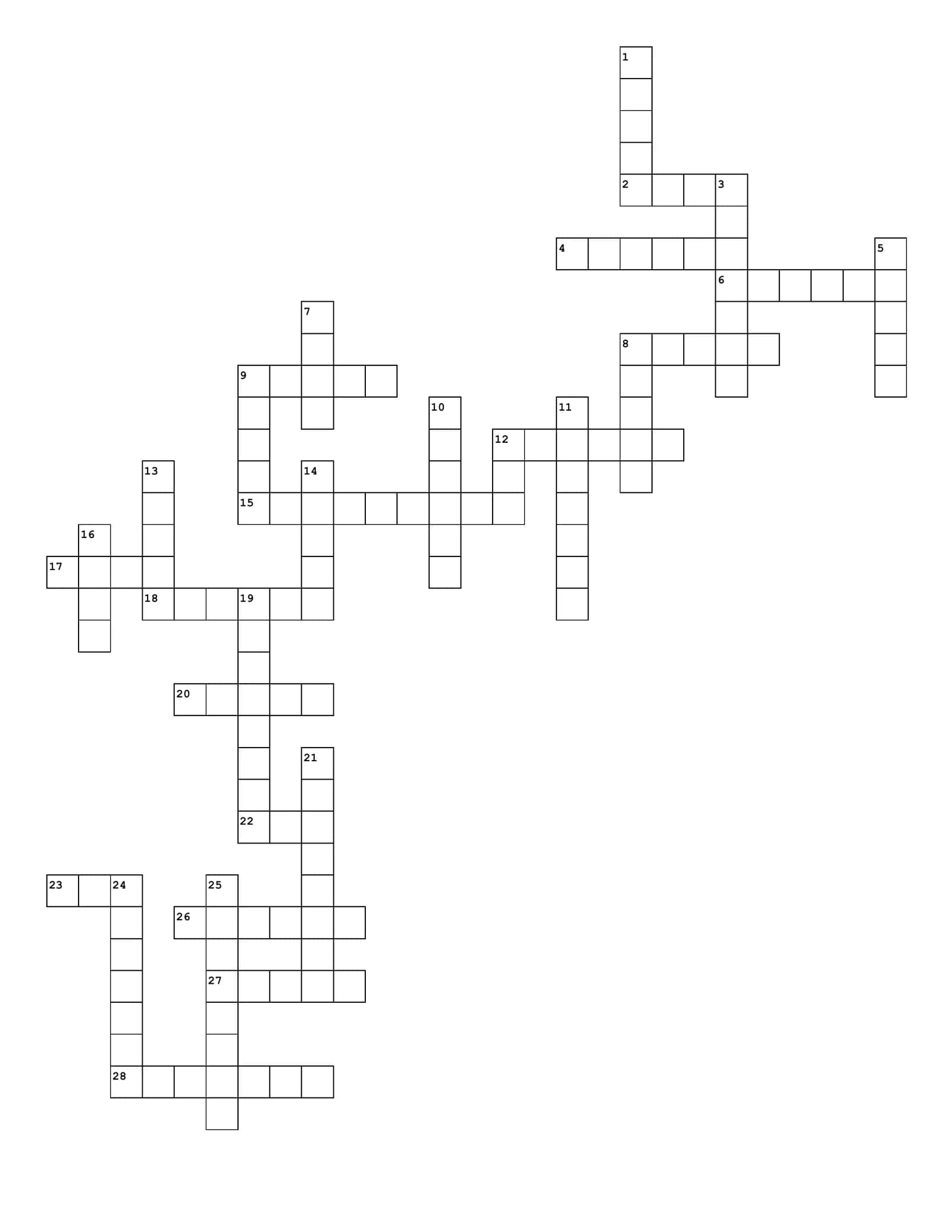 kiyimlar inglizcha krossword 2