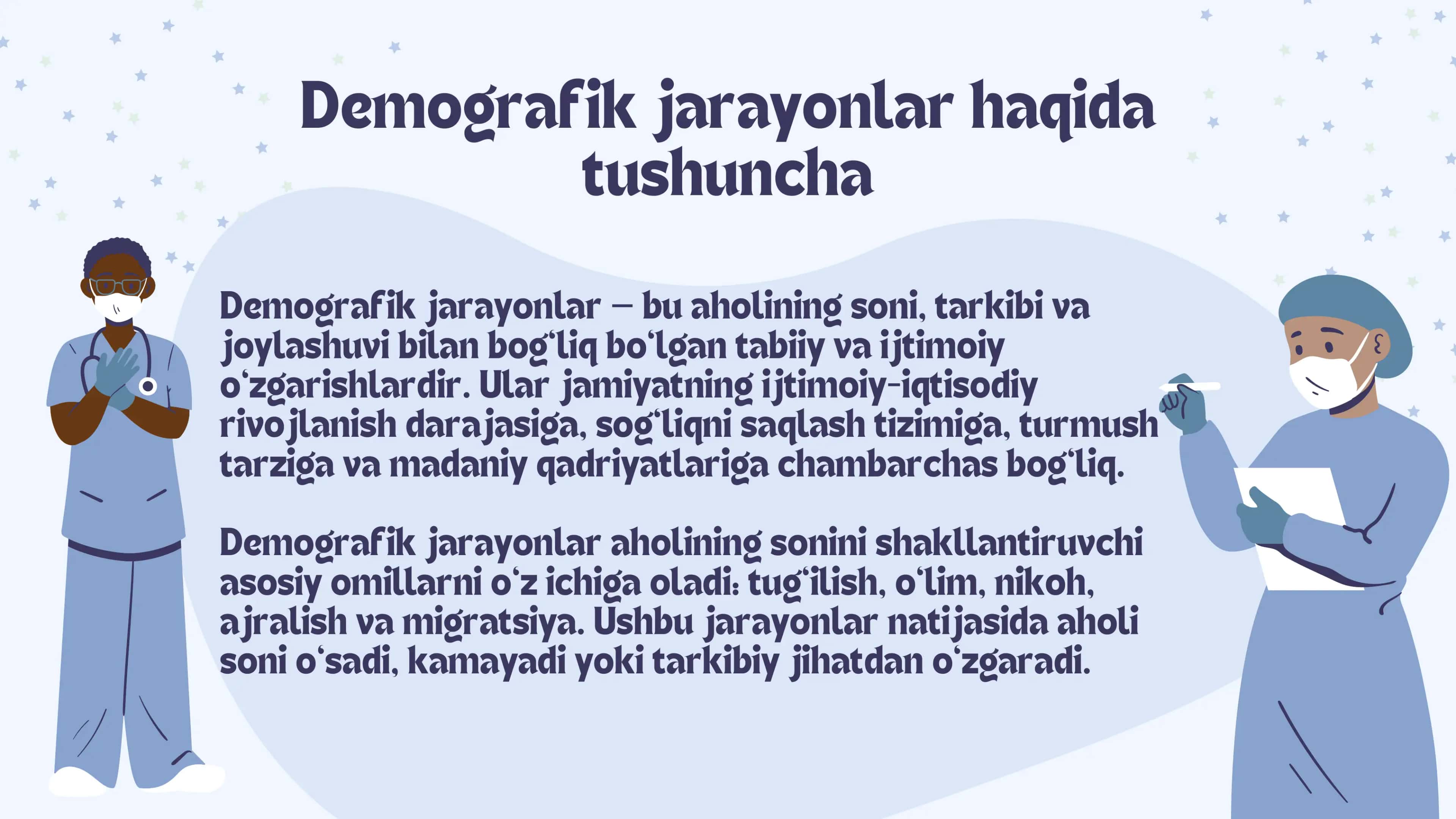 Demografik jarayonlarni o’rganish va ularning turlari 2