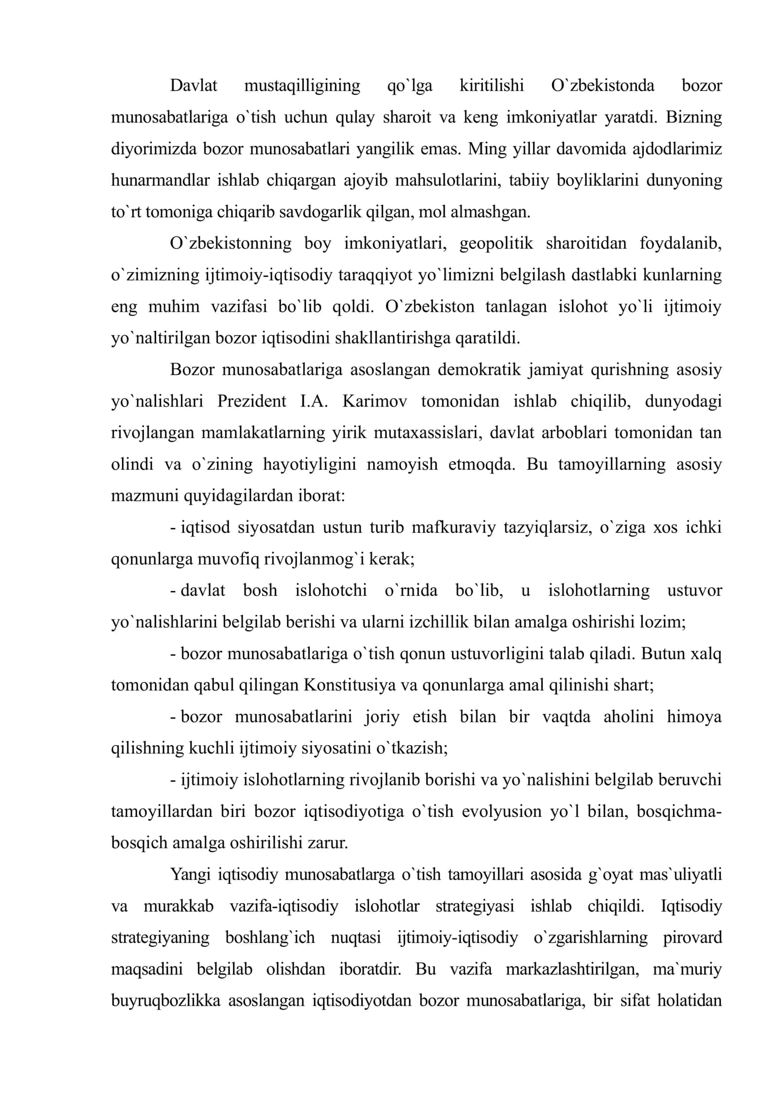 O`zbekistonda oliy vakillik organi – qonun chiqaruvchi hokimiyatning shakllanishi 2