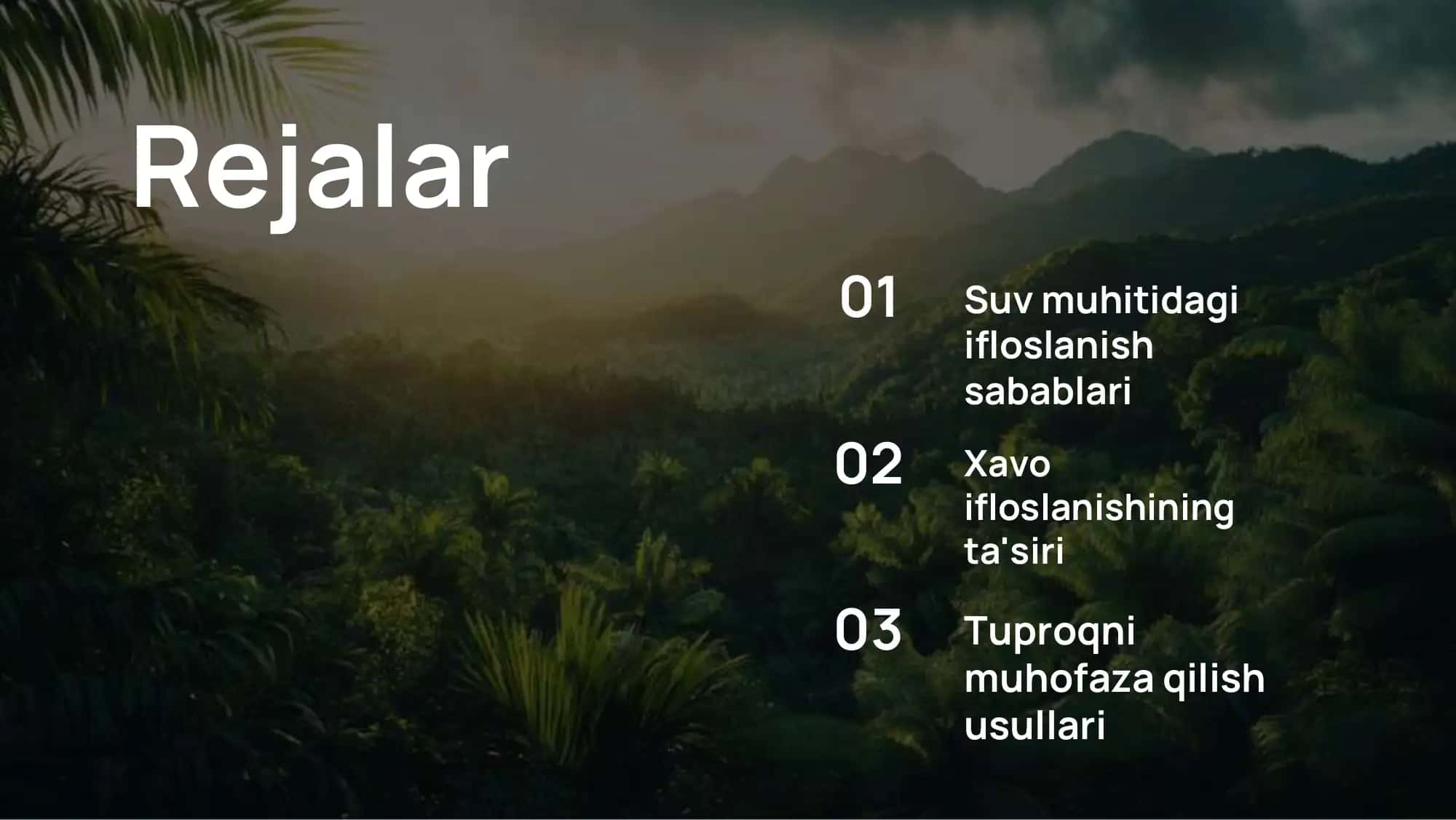 Suv, xavo va tuproq muhitlari 2