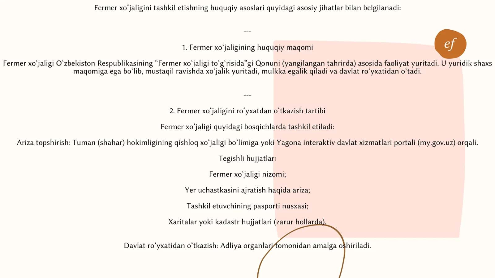 Koʻp tarmoqli fermer xoʻjaliklarini tashkil etish va boshqarish 2