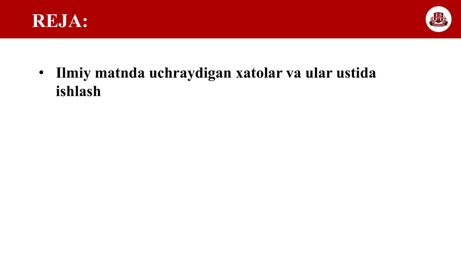 Ilmiy matnda uchraydigan xatolar va ular ustida ishlash 2