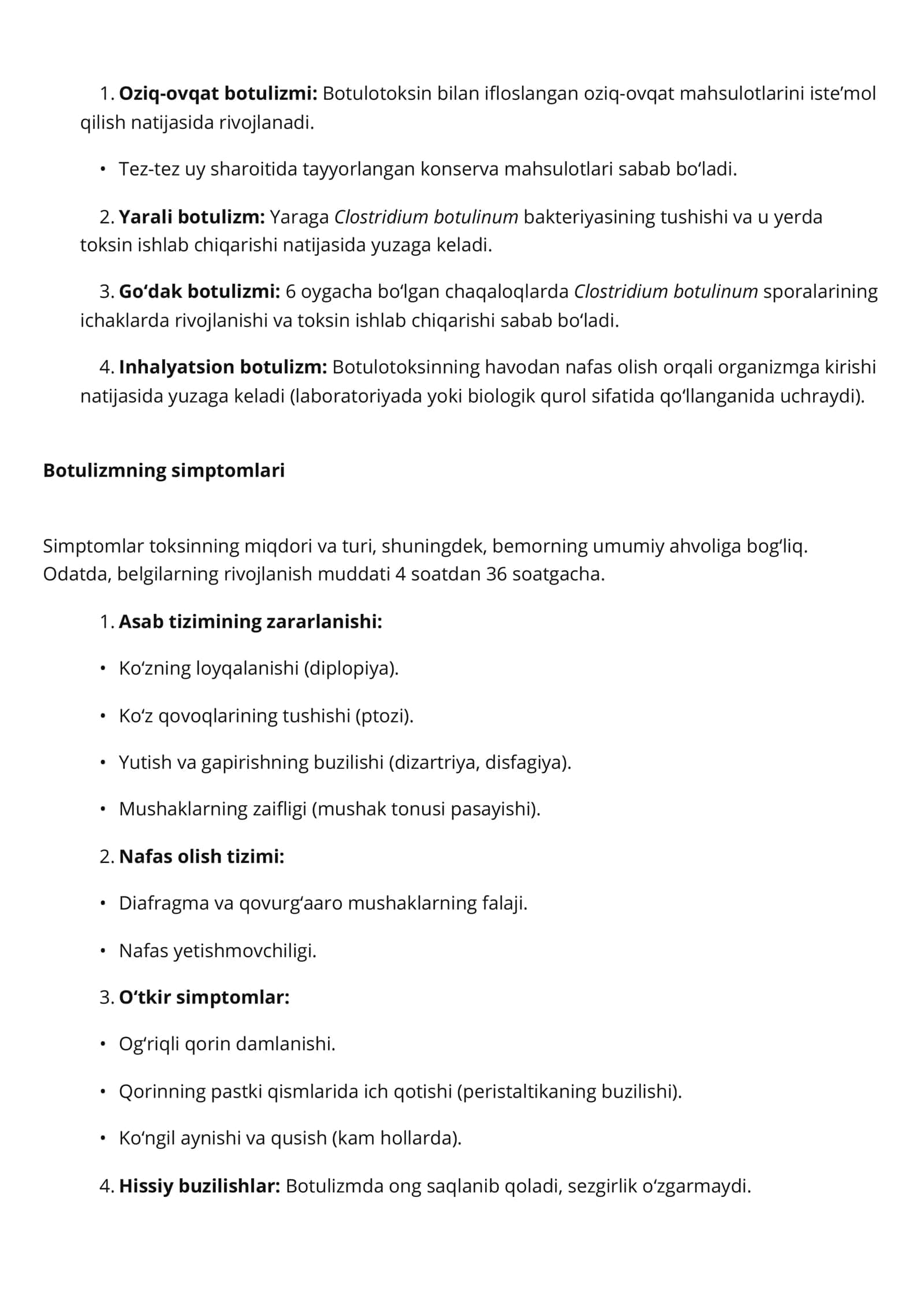 Botulizm (Botulism) 2