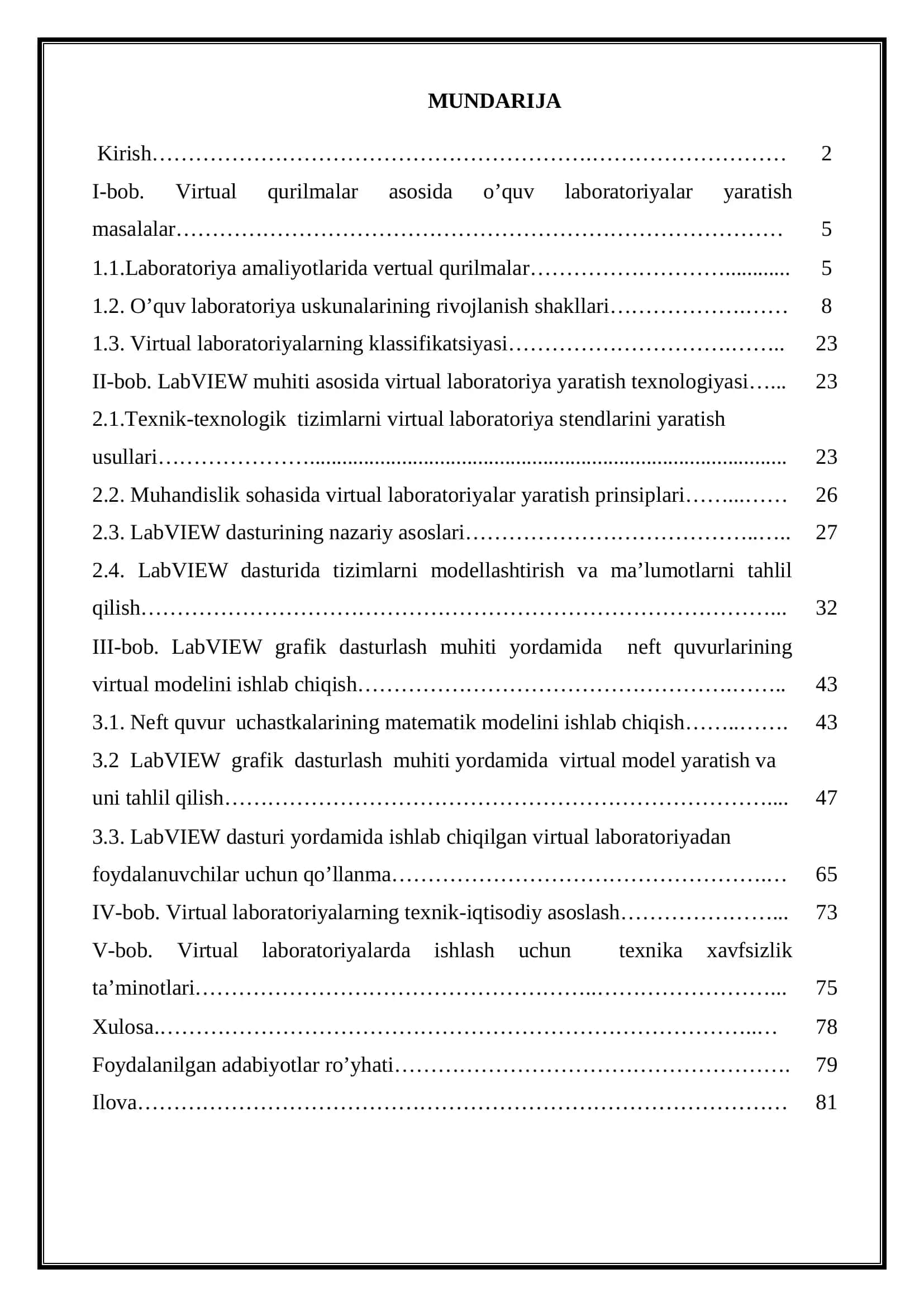 LabVIEW amaliy dasturi paketi asosida virtual laboratoriya stendini yaratish 2