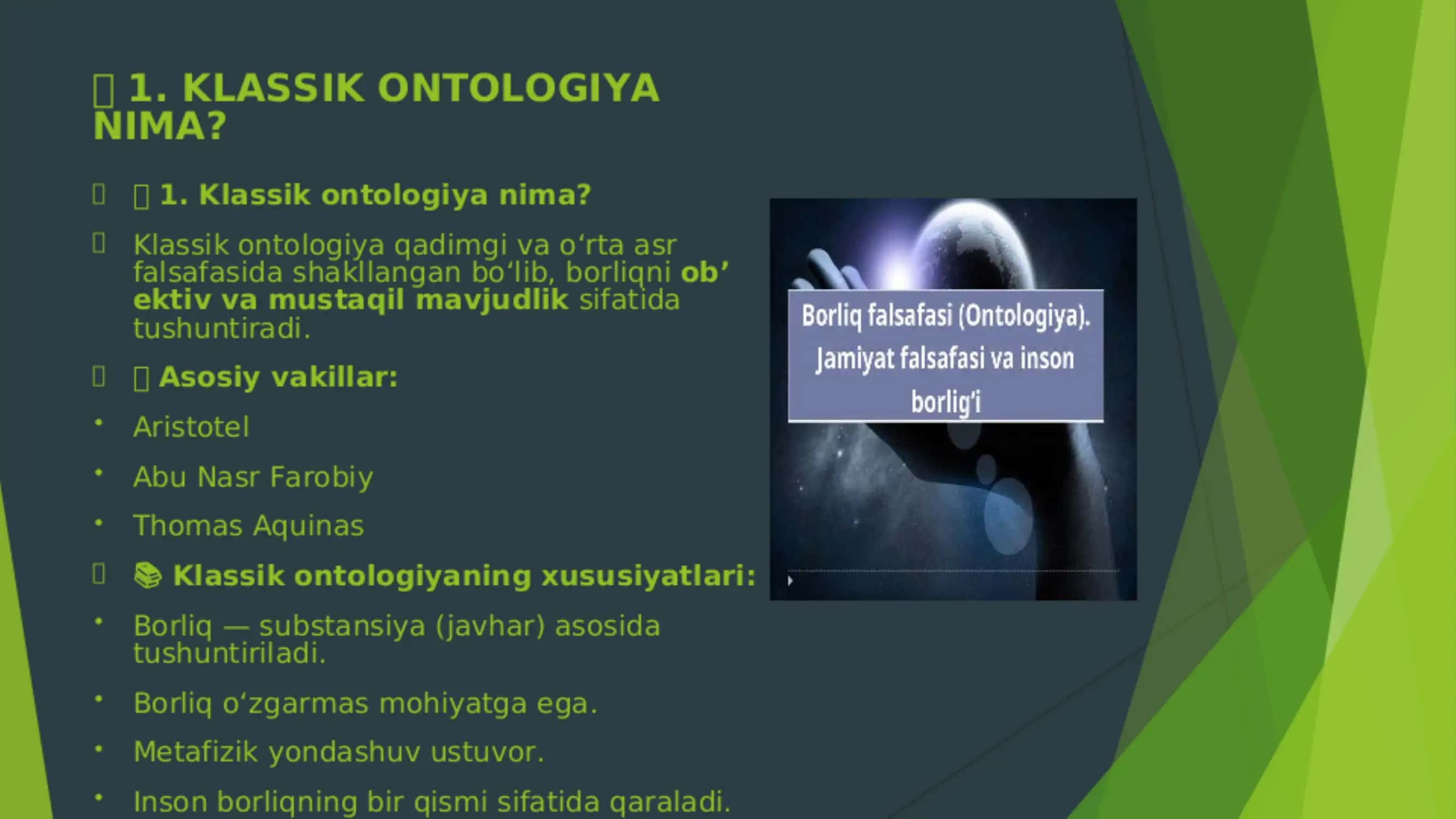 Falsafadan mustaqil ish 2