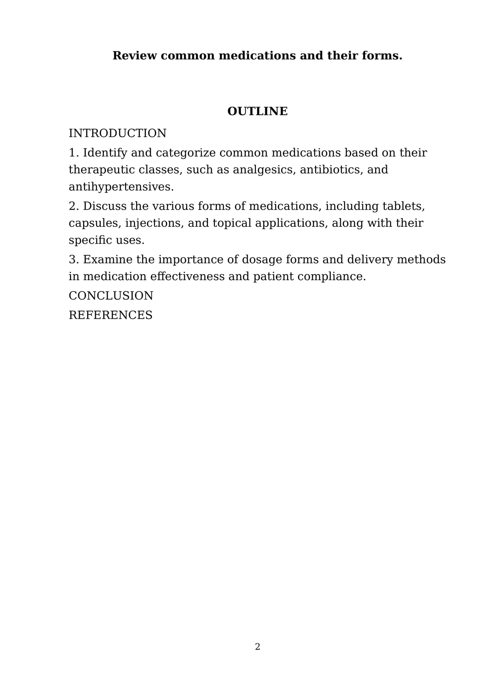 Review common medications and their forms 2