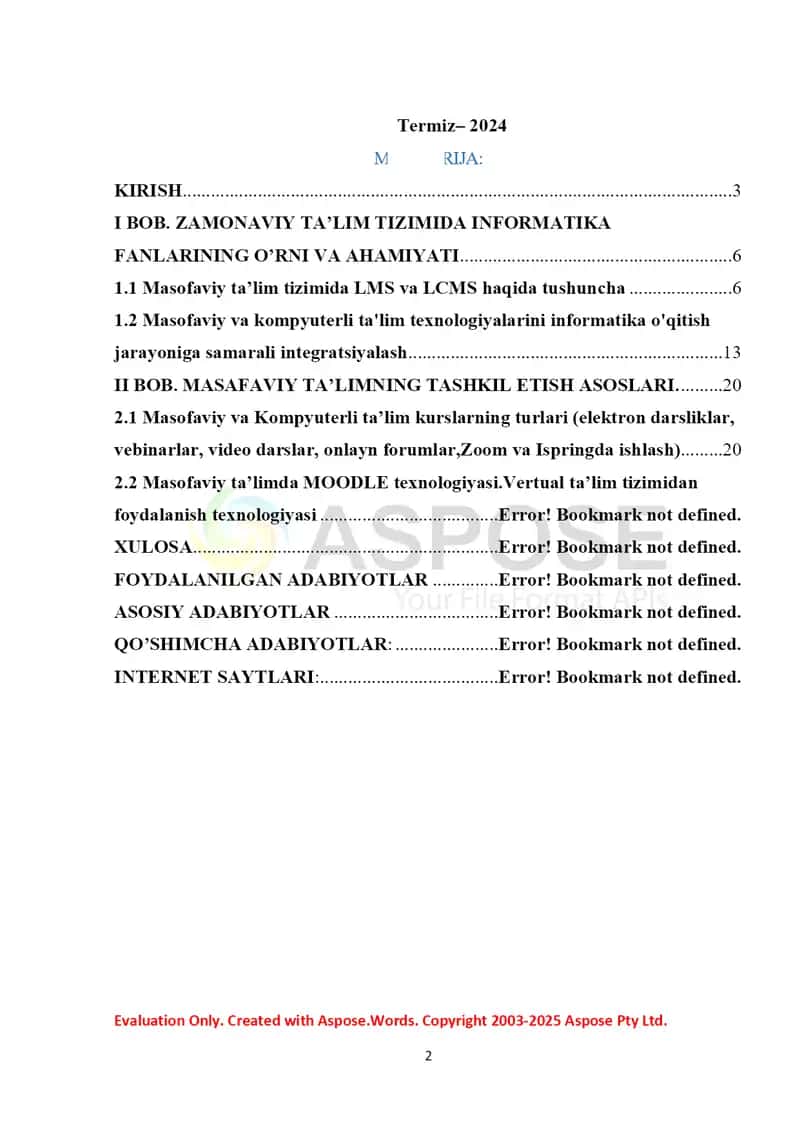 INFORMATIKA FANLARINI O’QITISHDA MASOFAVIY VA KOMPYUTERLI TA’LIM TEXNOLOGIYALARINING AHAMIYATI 2