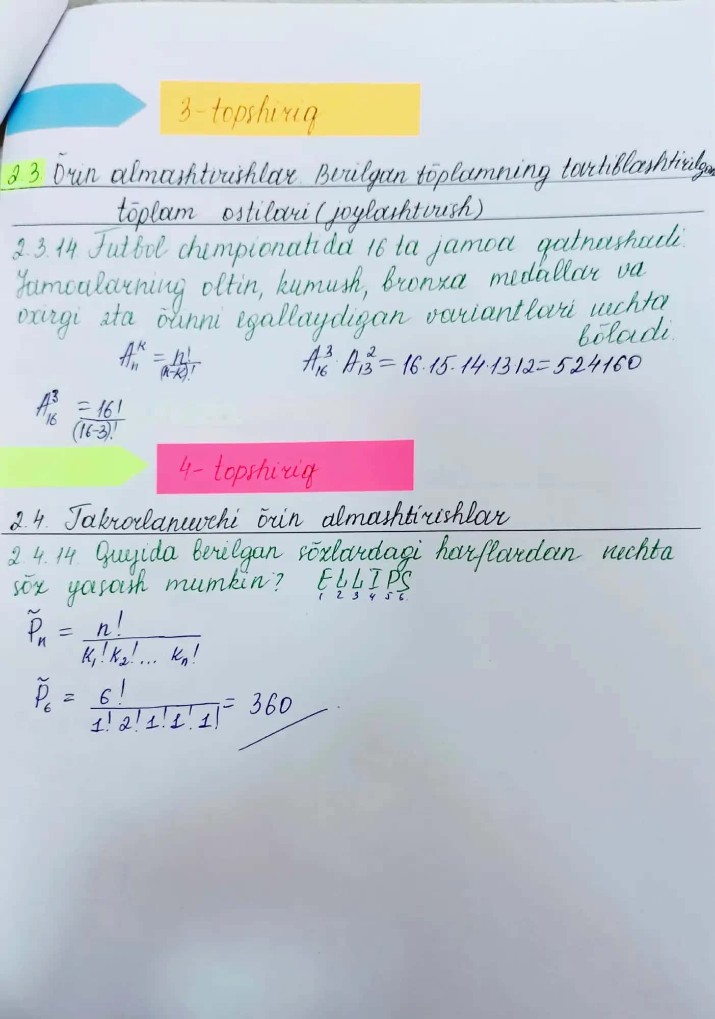 Kombinatorika elementlari 2