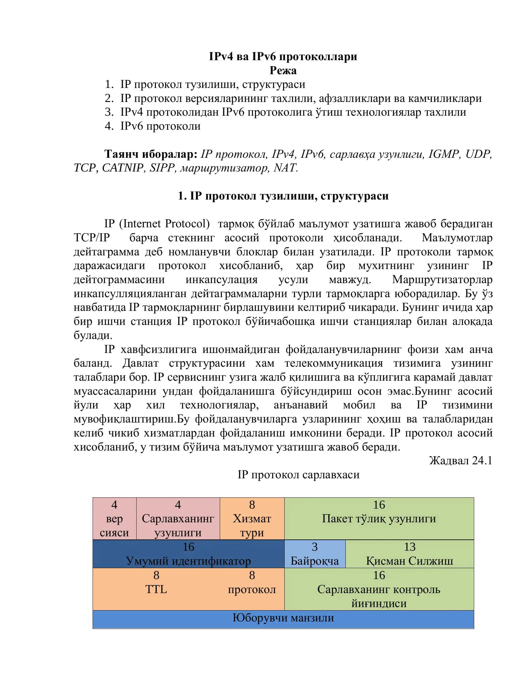 IPv4 ва IPv6 протоколлари 2