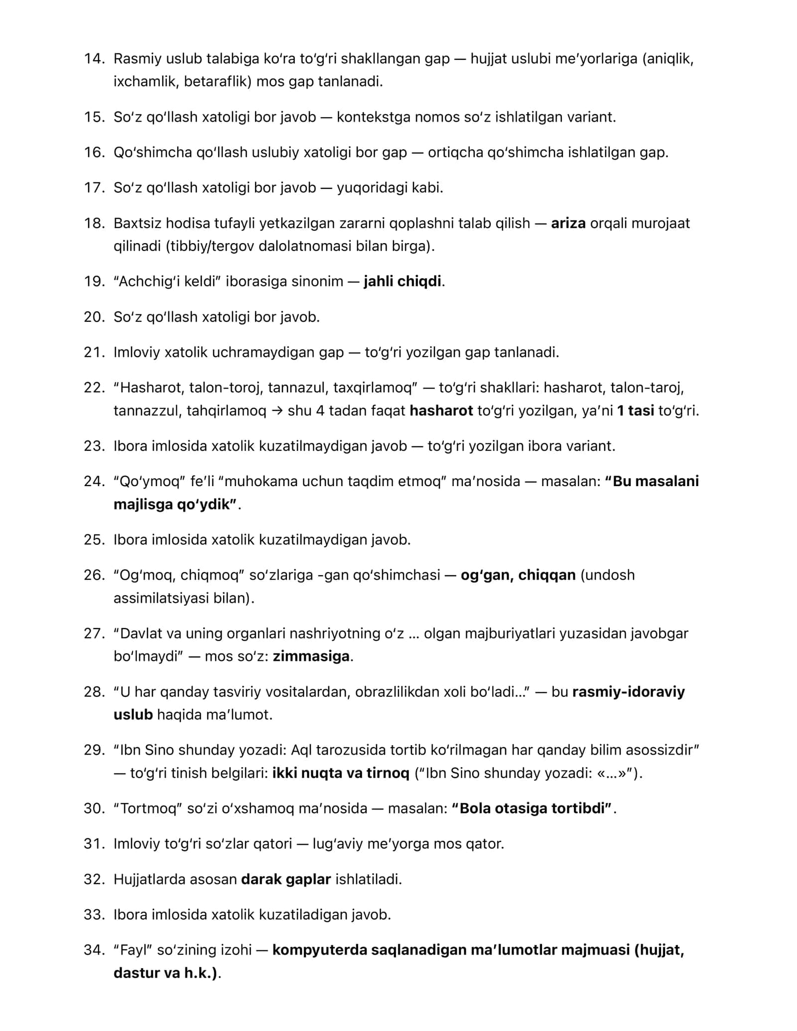 ARGOS test javoblari Ona tili 2