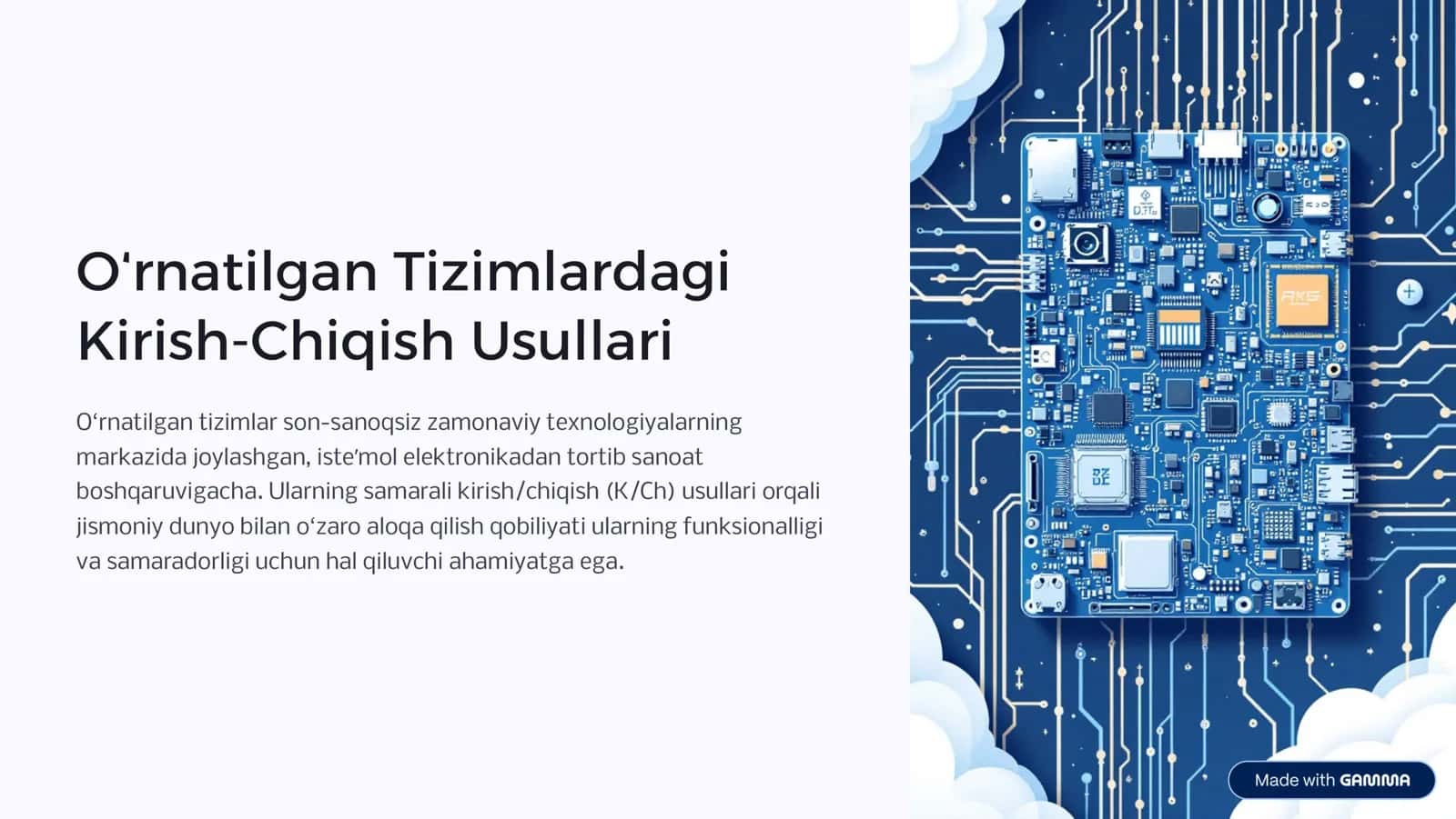 Kirish-Chiqish Usullari 2