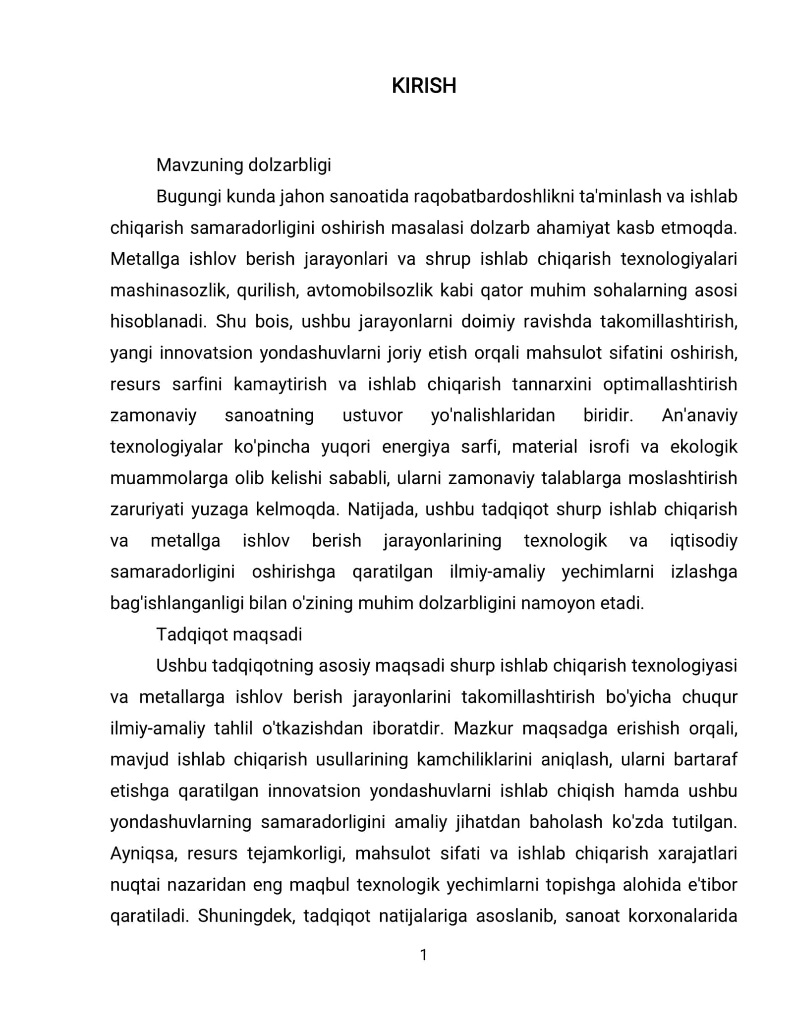 SHURP ISHLAB CHIQARISH TEXNOLOGIYASINING NAZARIY ASOSLARI VA ZAMONAVIY HOLATI 2