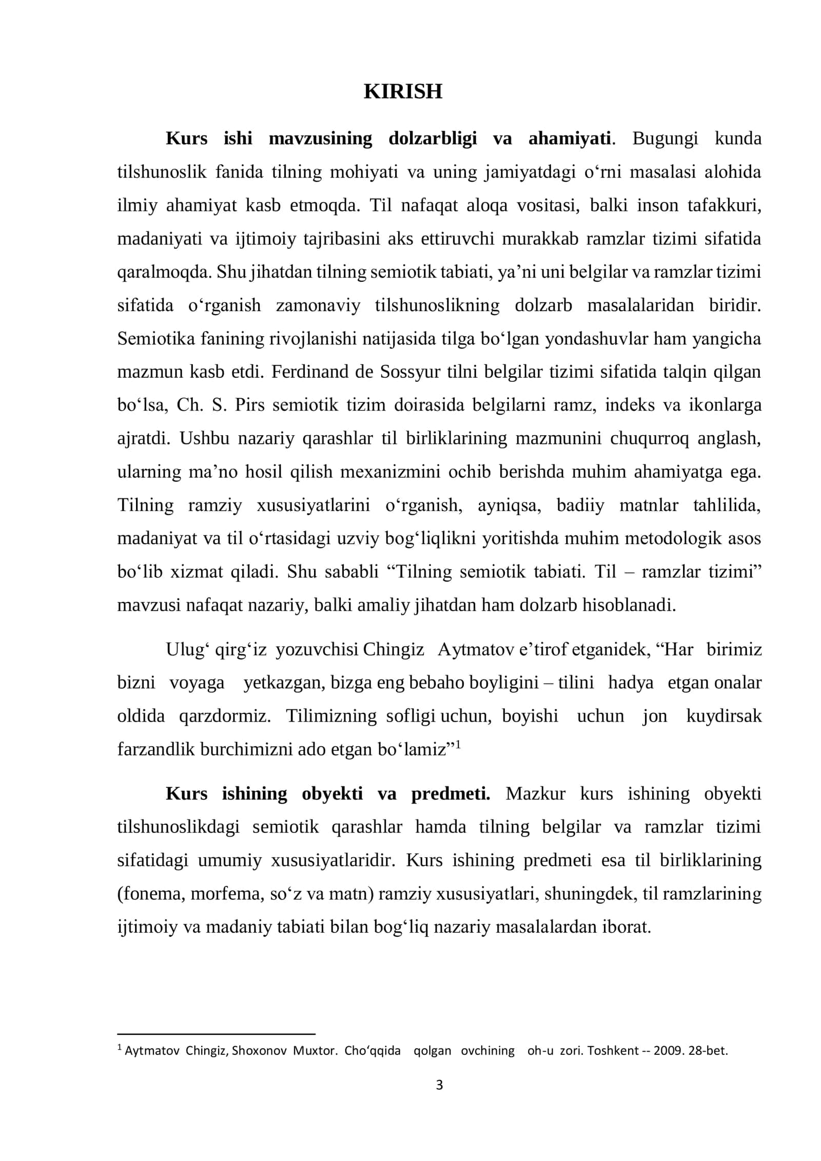 TILNING SEMIOTIK TABIATI. TIL– RAMZLAR TIZIMI 2
