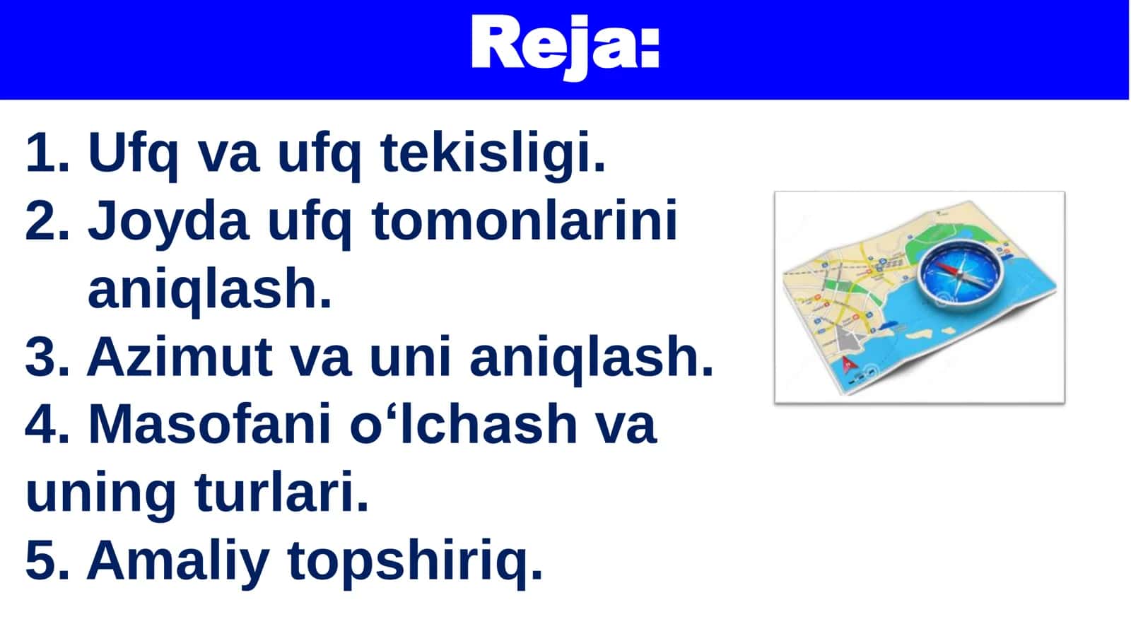 Azimut va masofani o‘lchash 2