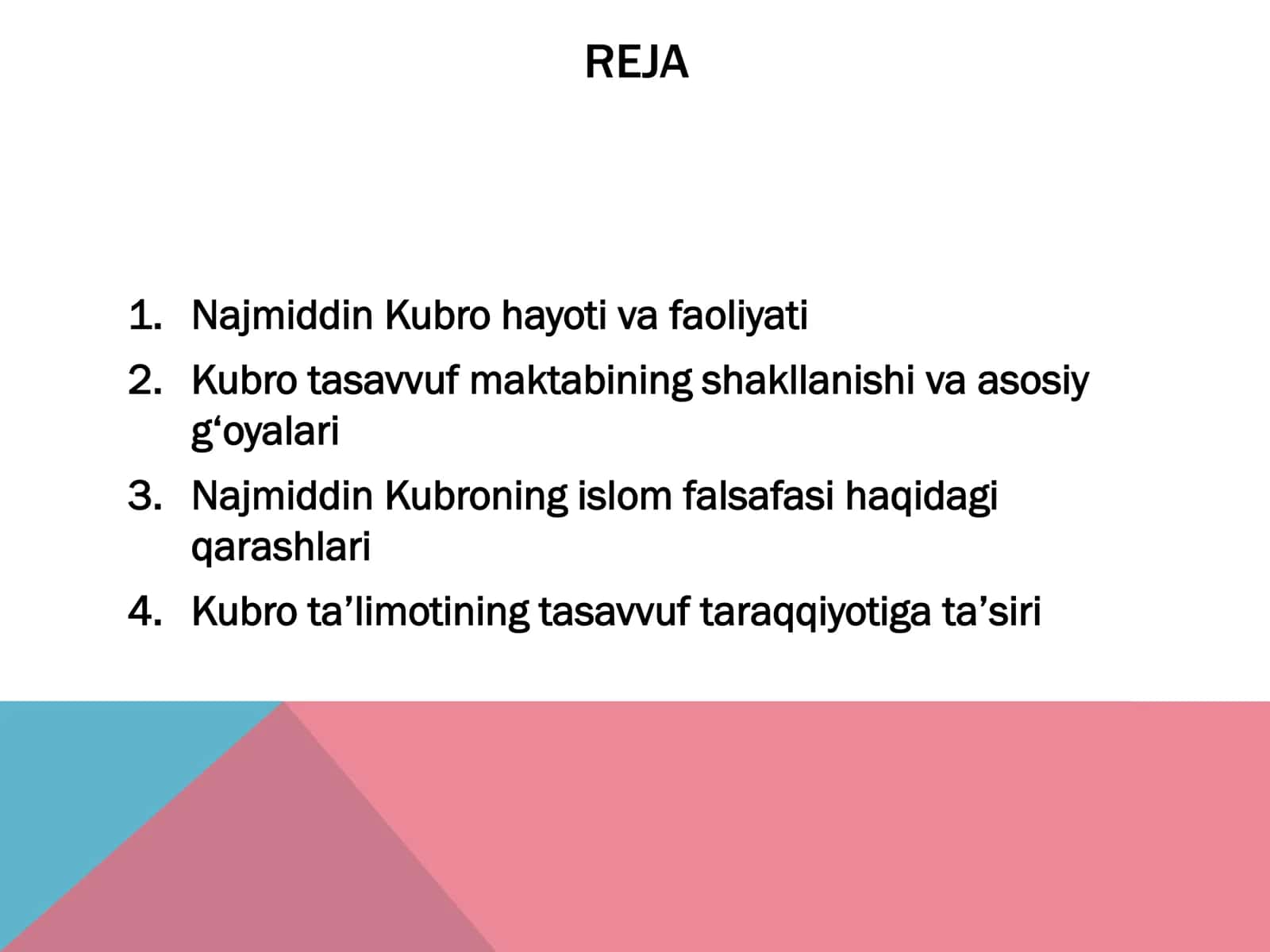 NAJMIDDIN KUBRO TASAVVUFIY QARASHLARIDA ISLOM FALSAFASI 2