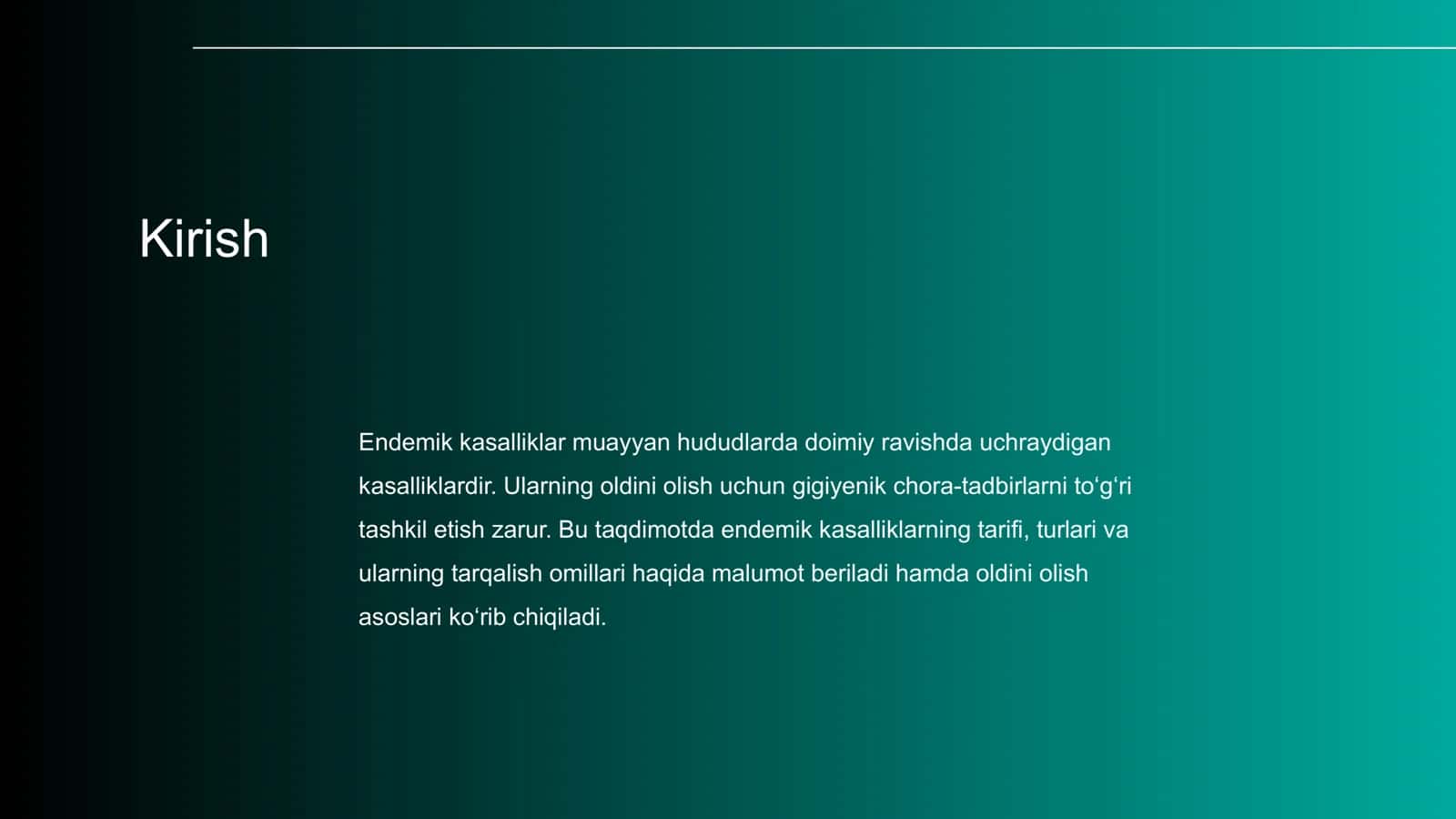 Endemik Kasalliklar Oldini Olishning Gigiyenik Asoslari 2