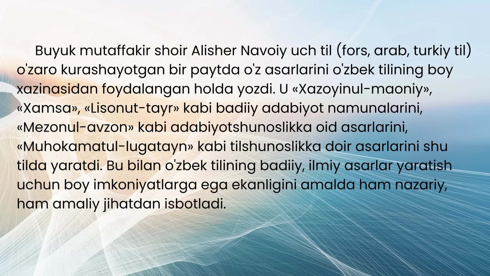 Alisher Navoiy va chog'ishtirma tilshunoslik 2