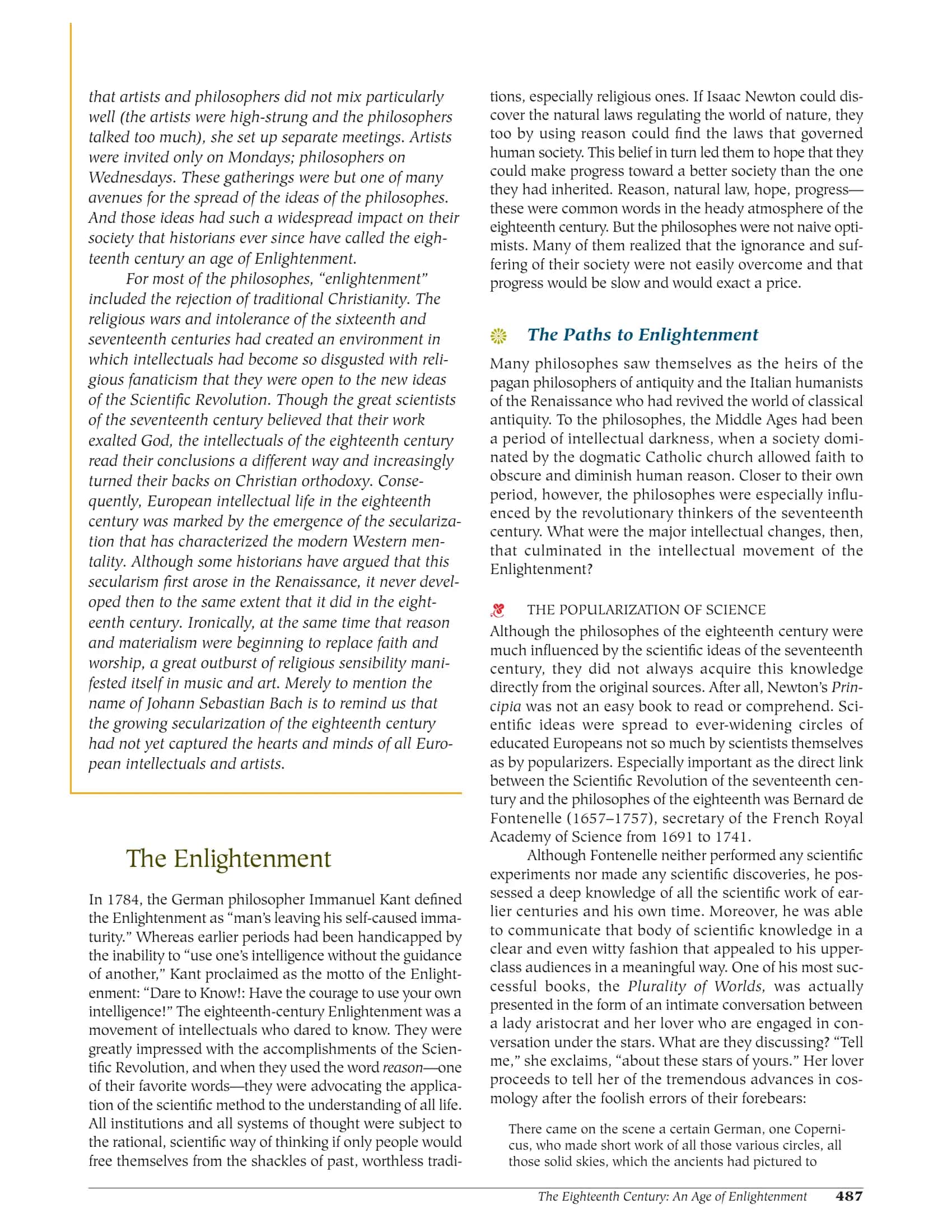 The Enlightenment in the Eighteenth Century 2