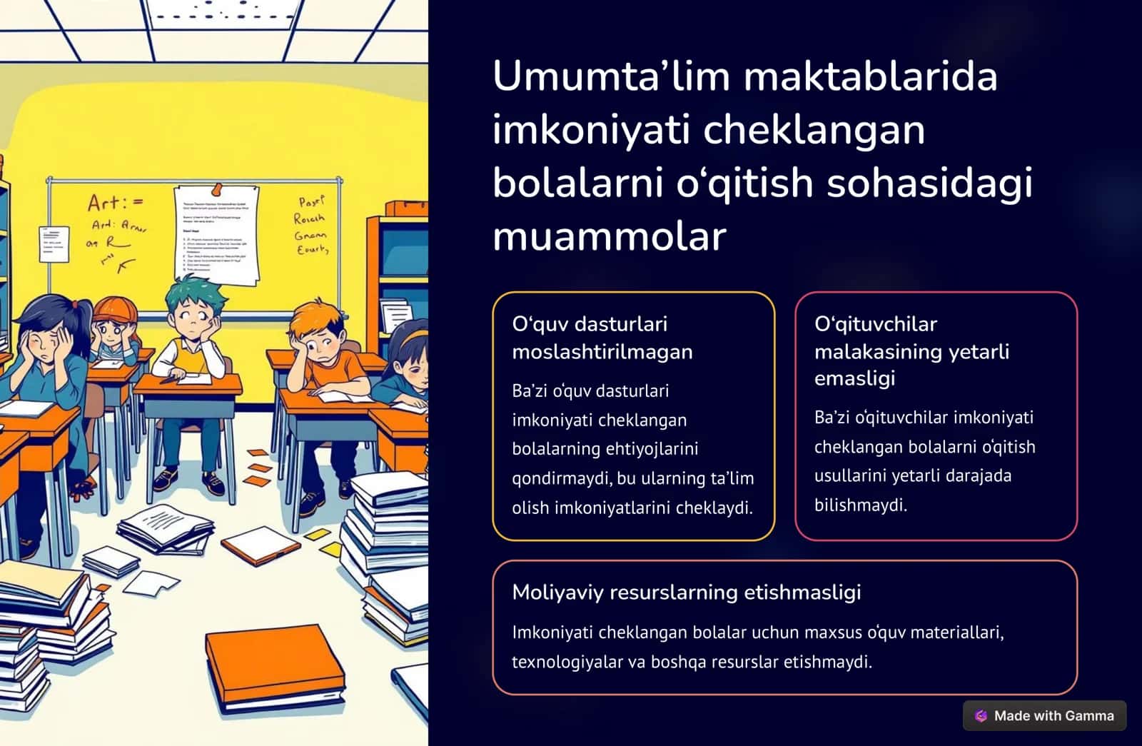 Imkoniyati cheklangan bolalarni o'qitish bo'yicha pedagogik jarayon 2