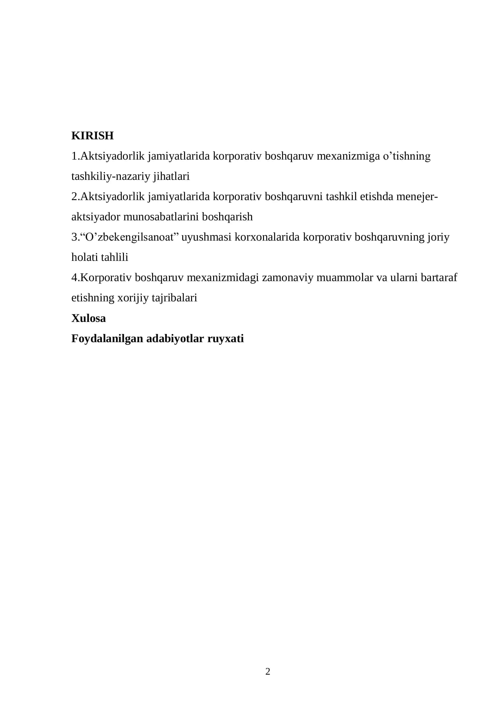 Aktsiyadorlik jamiyatlarida korporativ boshqaruvni takomillashtirish 2