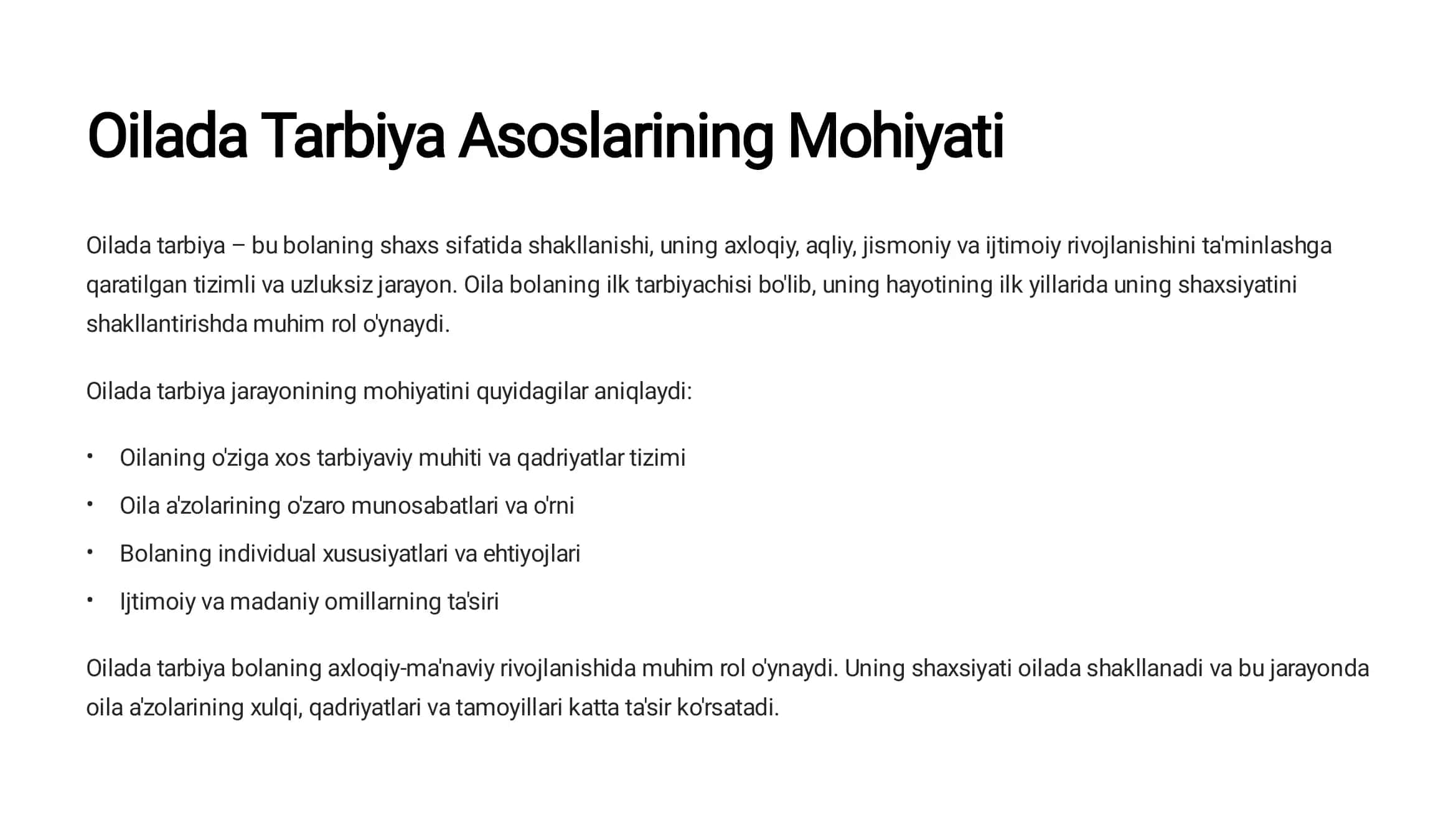 Oilada Tarbiya Asoslari 2